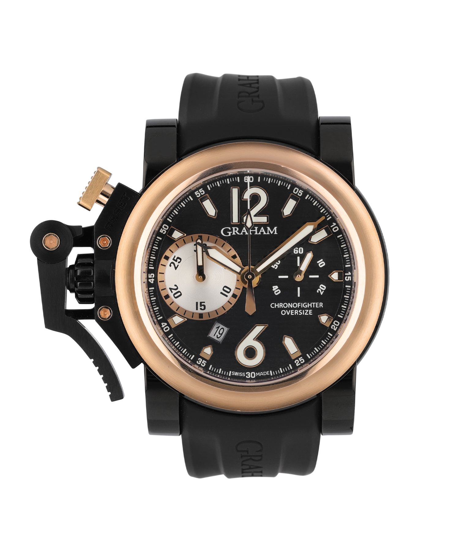 Chronofighter Oversize Rose Gold & Steel Black Label 47mm Product Image