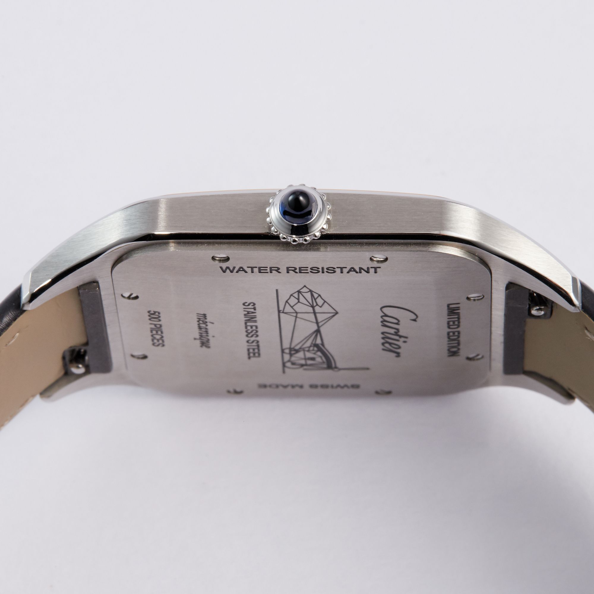 Cartier Santos Dumont Rose Gold Stainless Steel Rose Dial