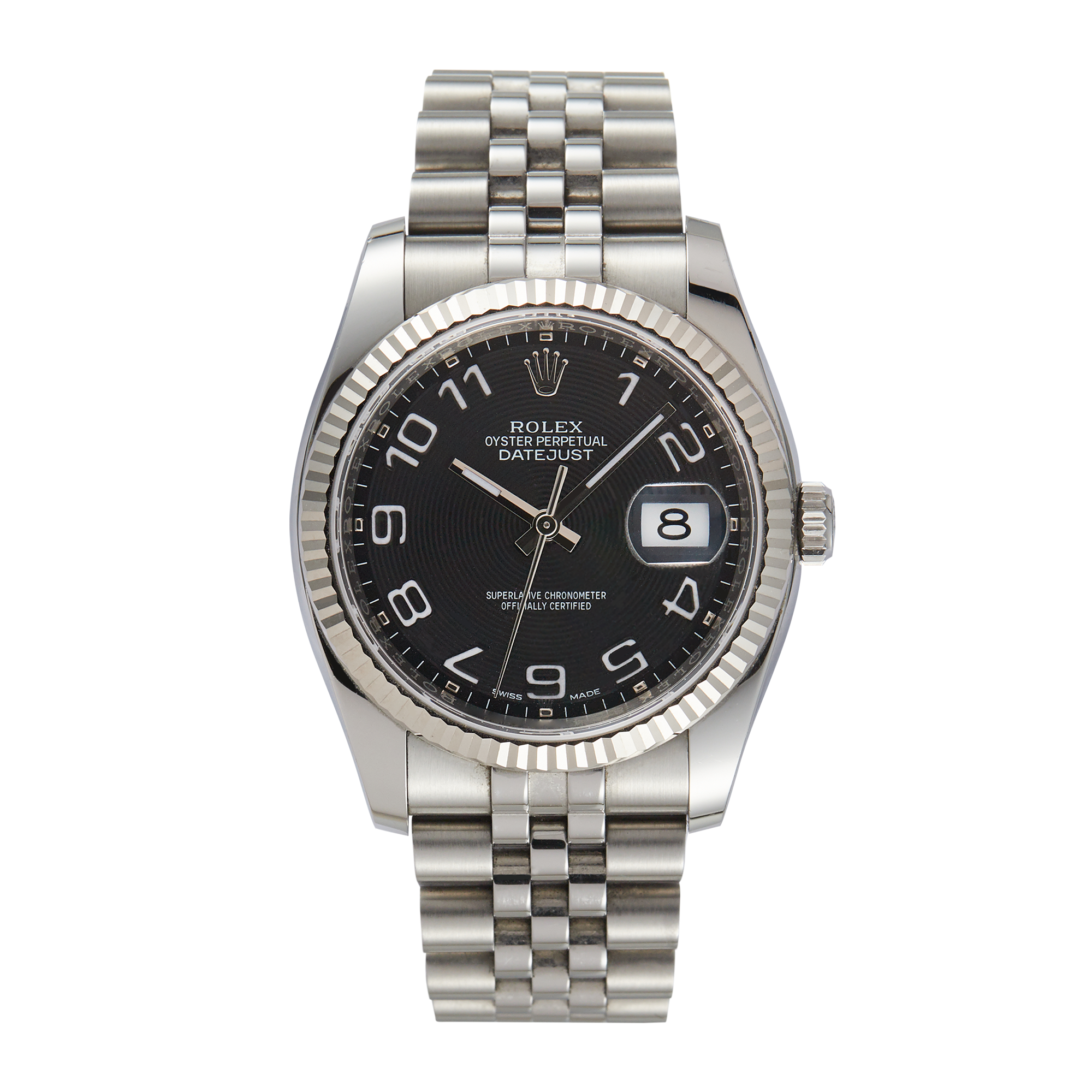 Datejust Red Date Steel Jubilee Black Dial 36mm Product Image