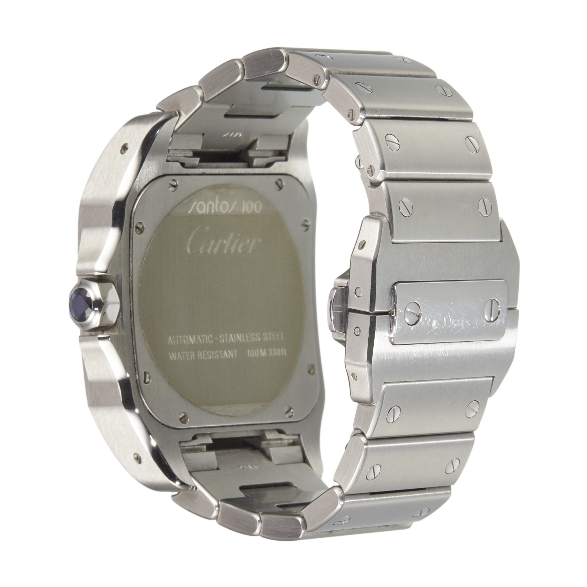 Santos 100 Steel White Dial 39mm Product Image 2