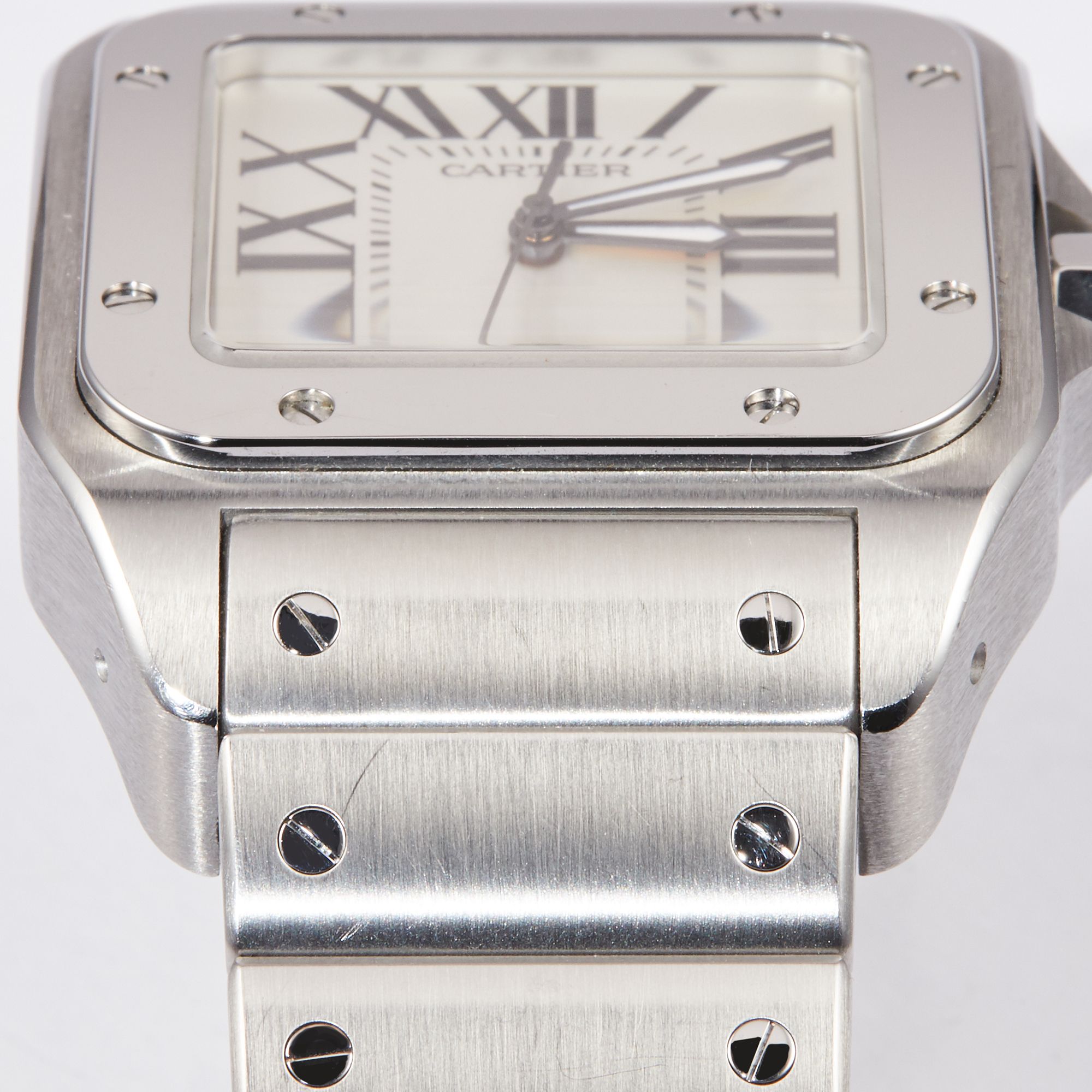 Santos 100 Steel White Dial 39mm Product Image 8