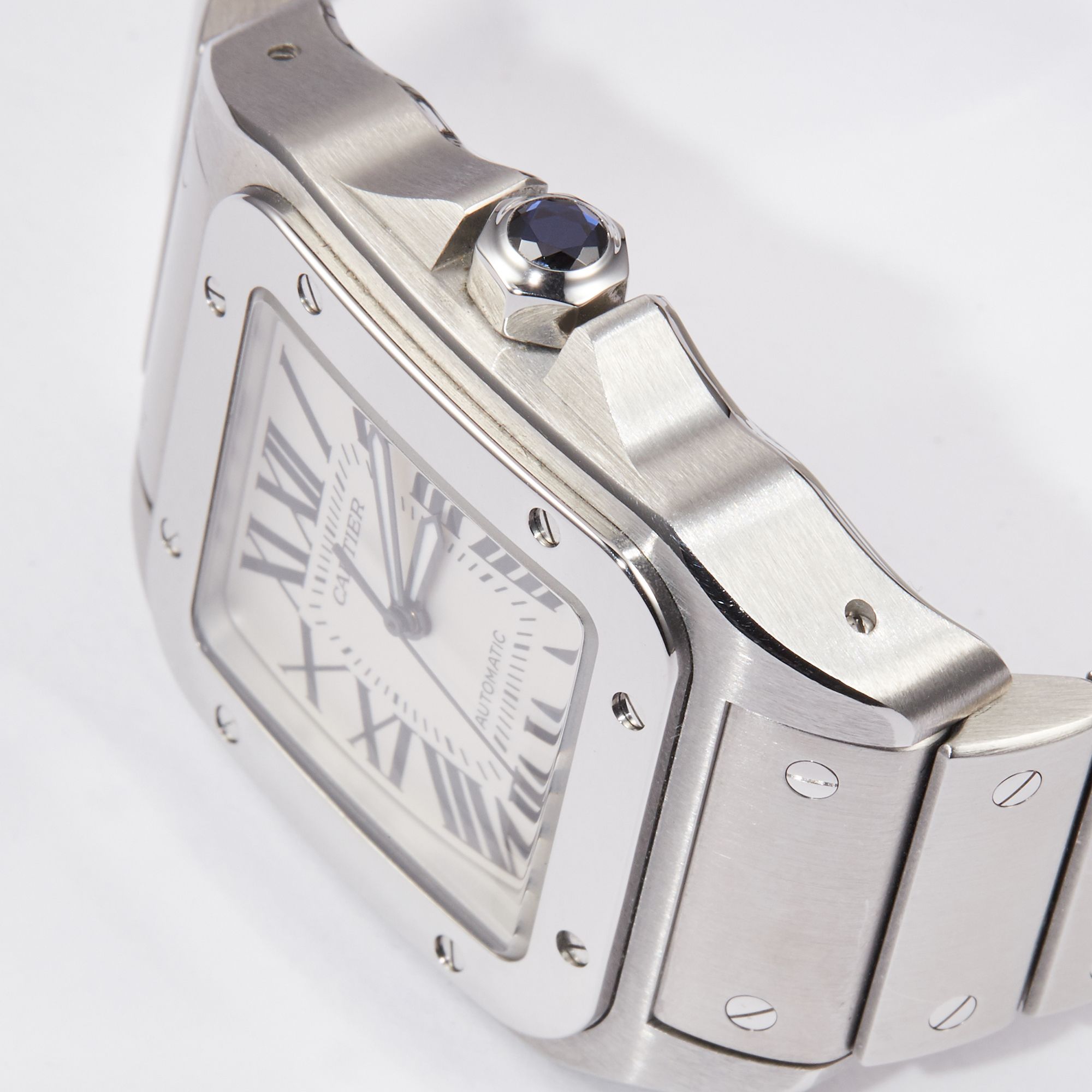 Santos 100 Steel White Dial 39mm Product Image 12