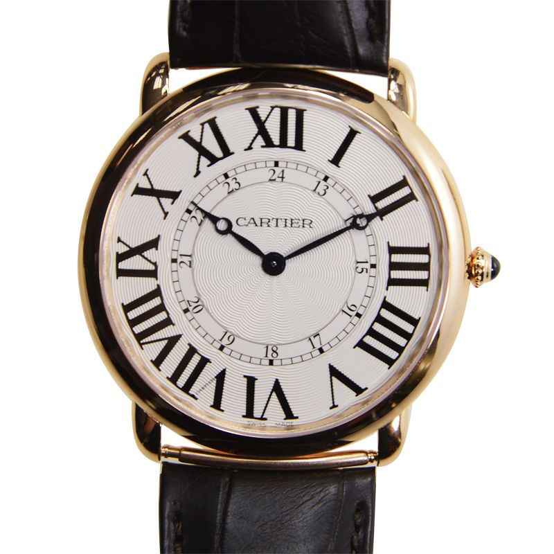 Ronde Louis Cartier Rose Gold Silver Dial 42mm Product Image