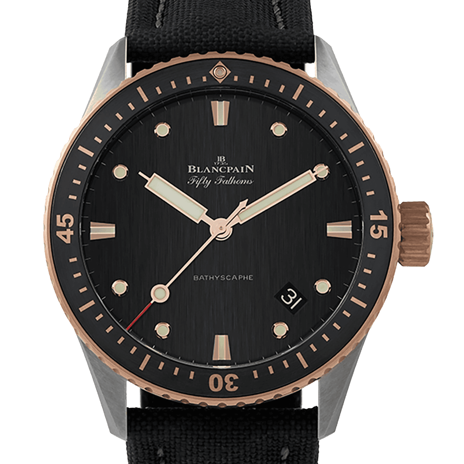 Fifty Fathoms Rose Gold Black Dial 43mm Product Image