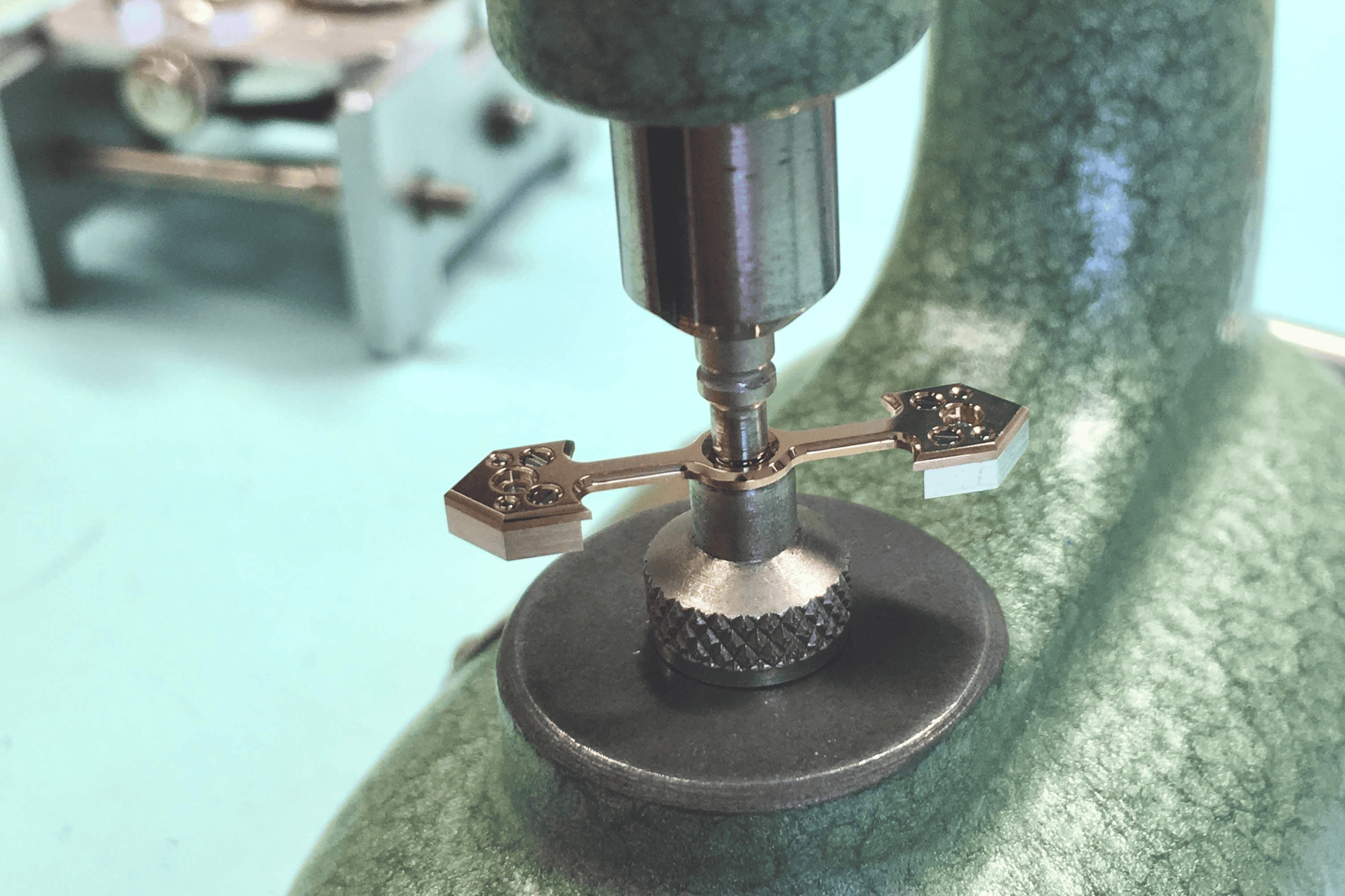 Adjusting end-shake for handmade barrel arbour at Atelier Suché