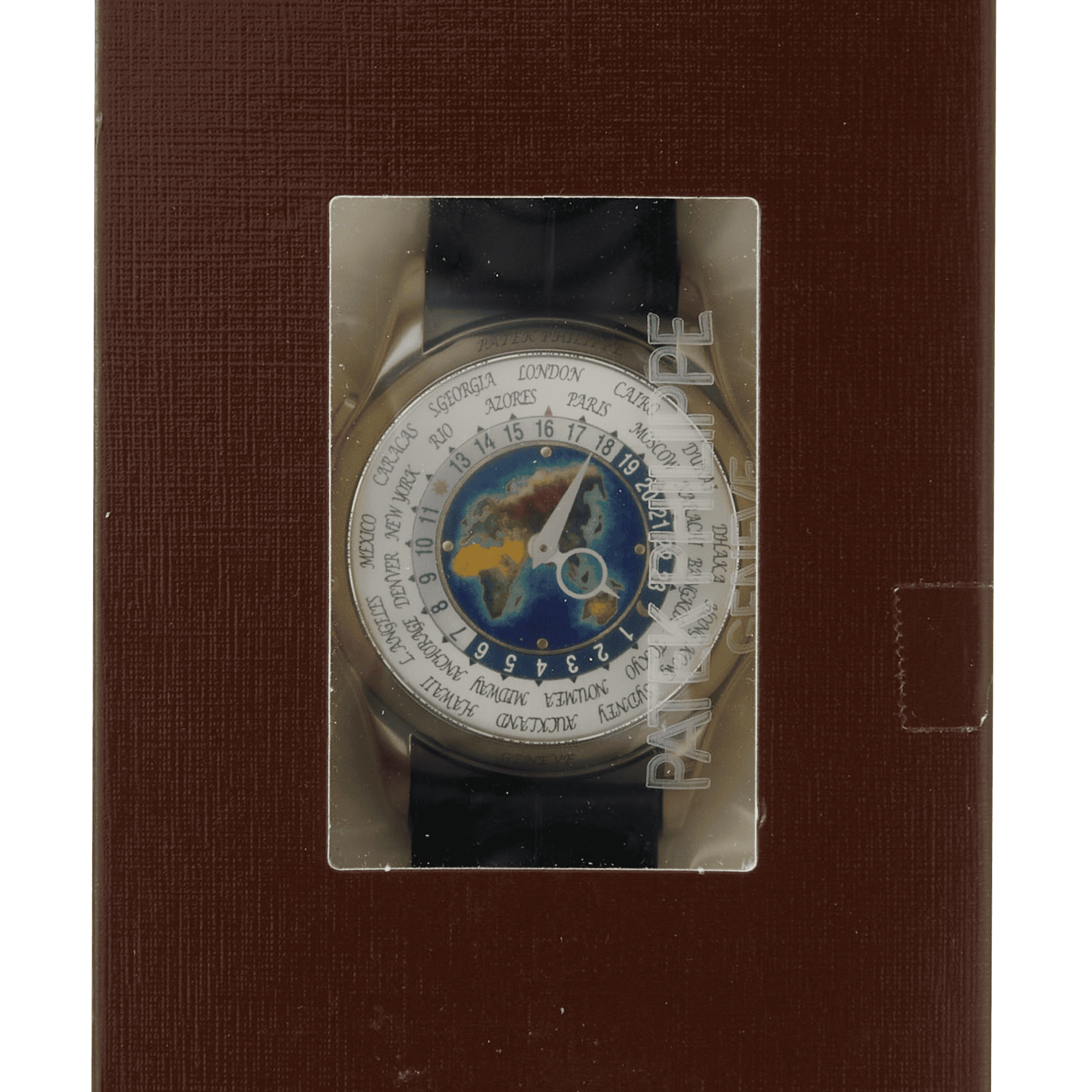 Complications World Time White Gold Cloisonne Enamel Europe Asia Map Double Sealed 39mm Product Image 1