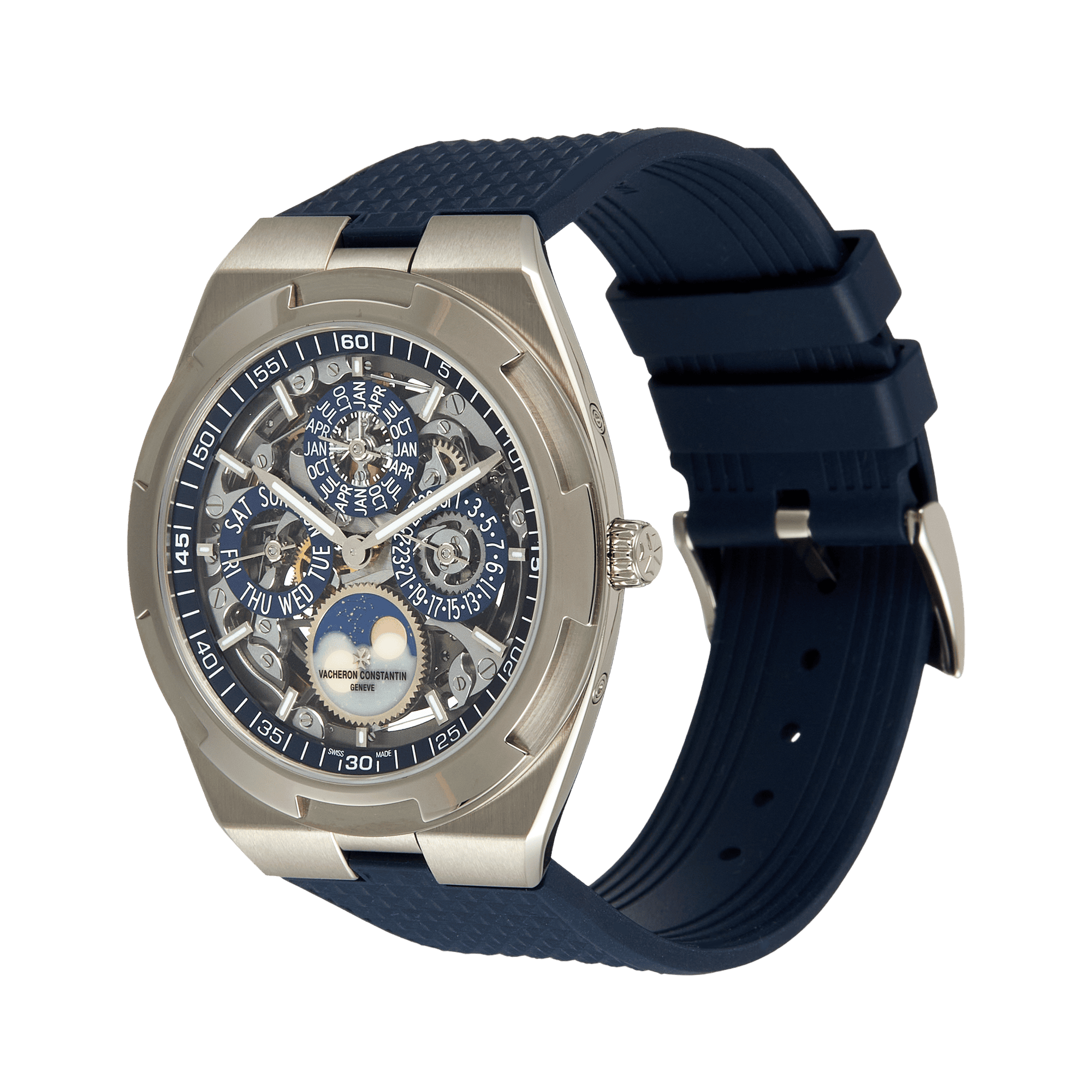 Overseas Ultra-Thin Perpetual Calendar Skeleton White Gold 41mm Product Image 5