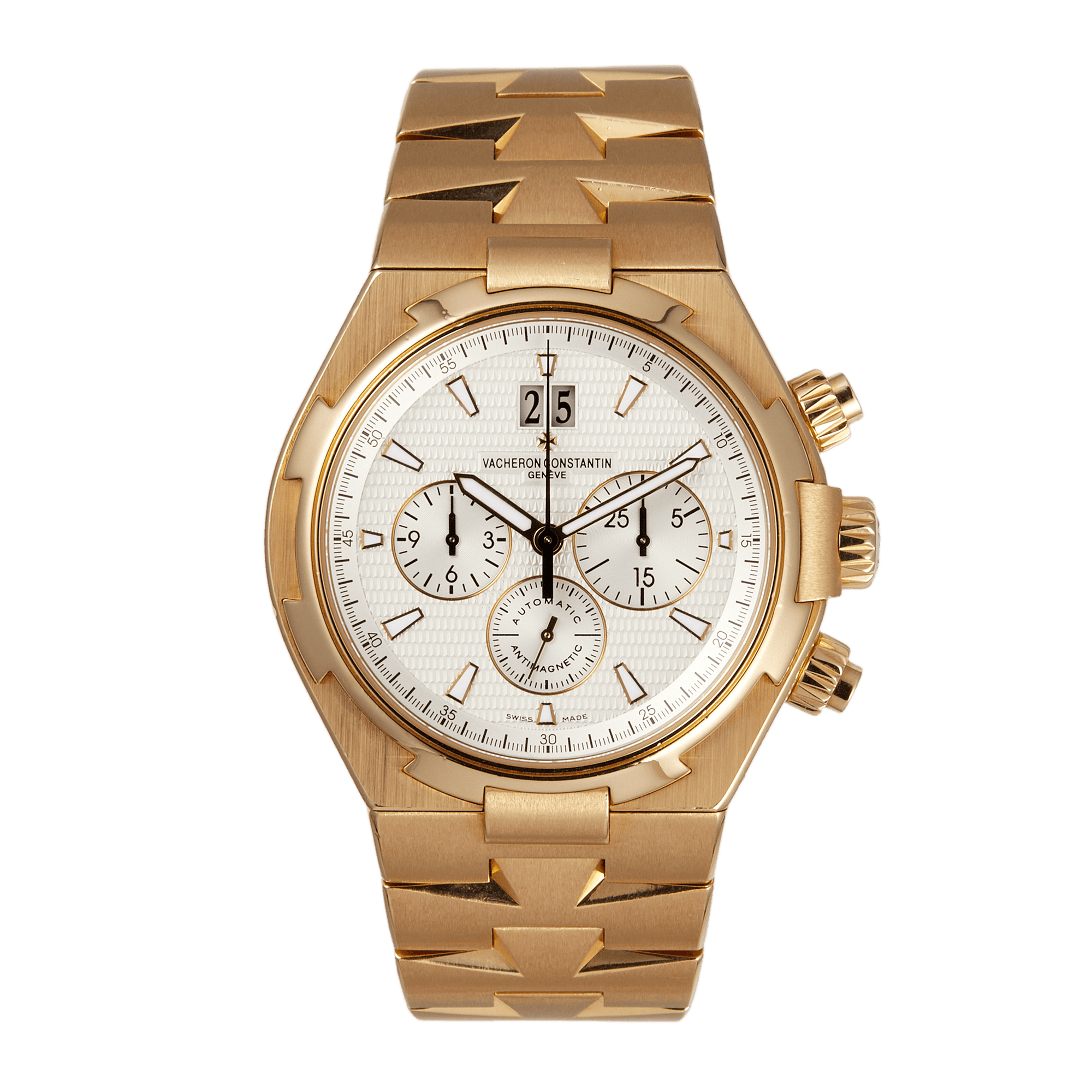 Overseas Chronograph Yellow Gold Silver Dial 42mm Product Image