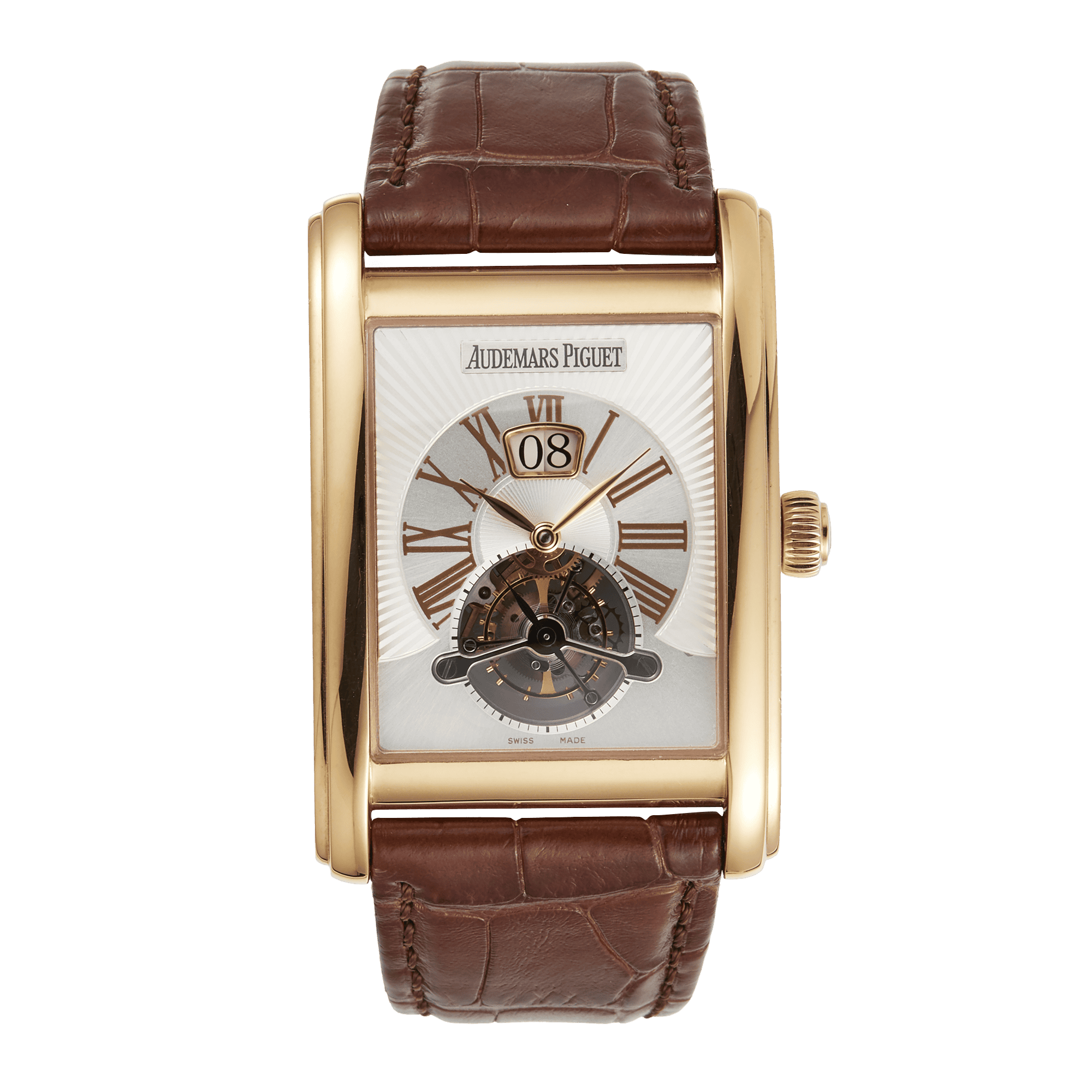 Edward Piguet Tourbillon Rose Gold Silver Dial 34mm Product Image