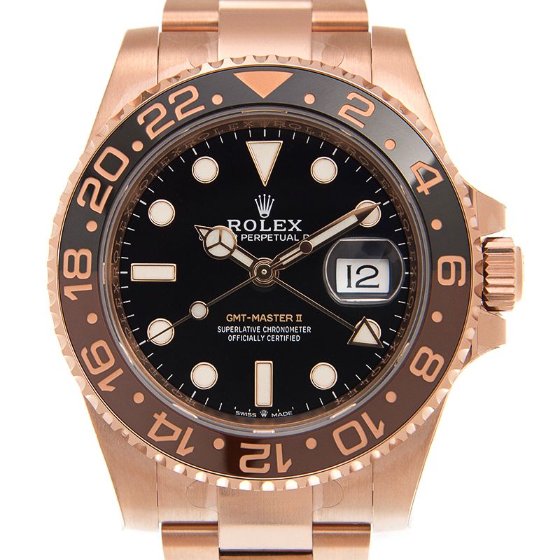 Rolex GMT Master II Rose Gold Black Dial 40mm 126715CHNR 0001 Wristcheck