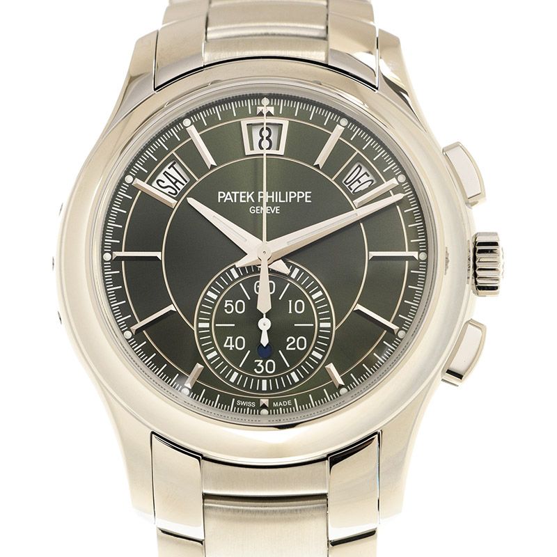 Patek Philippe Nautilus Perpetual Calendar Sunburst White Gold/ Blue D –  WatchesOff5th