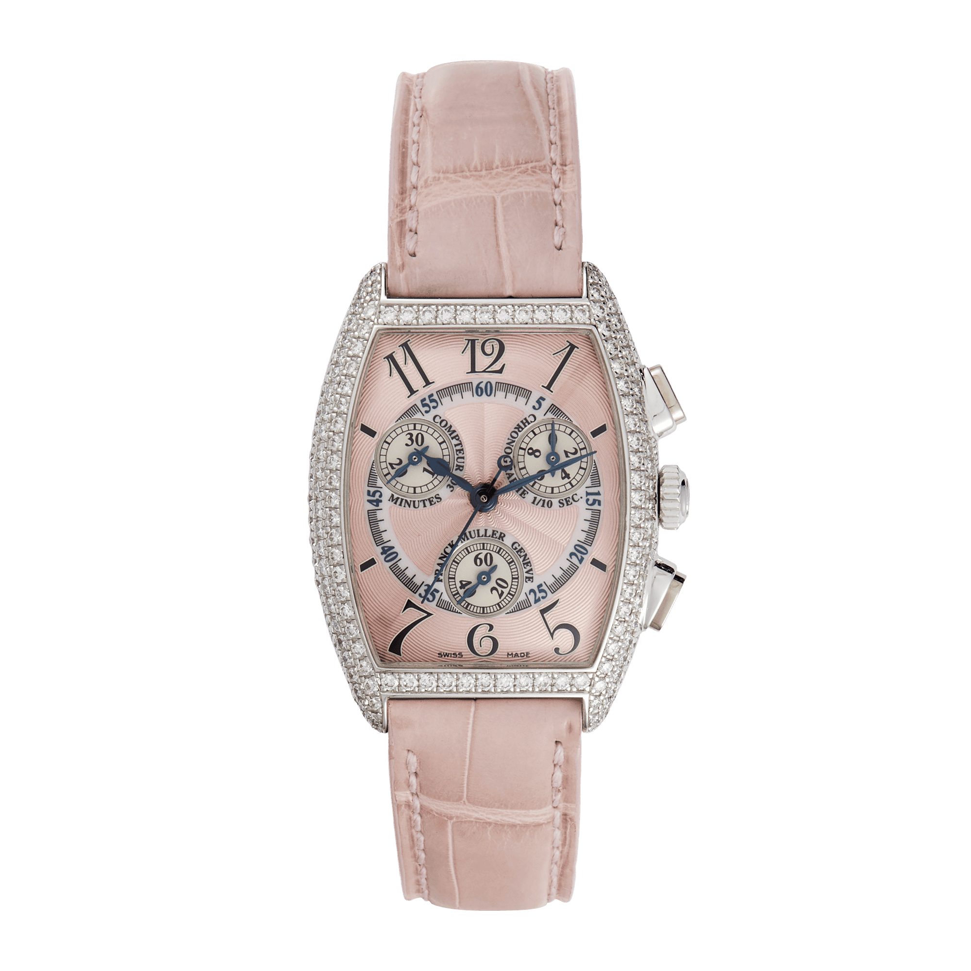 Cintree Curvex Chronograph Steel Diamond Pink Dial 39mm Product Image