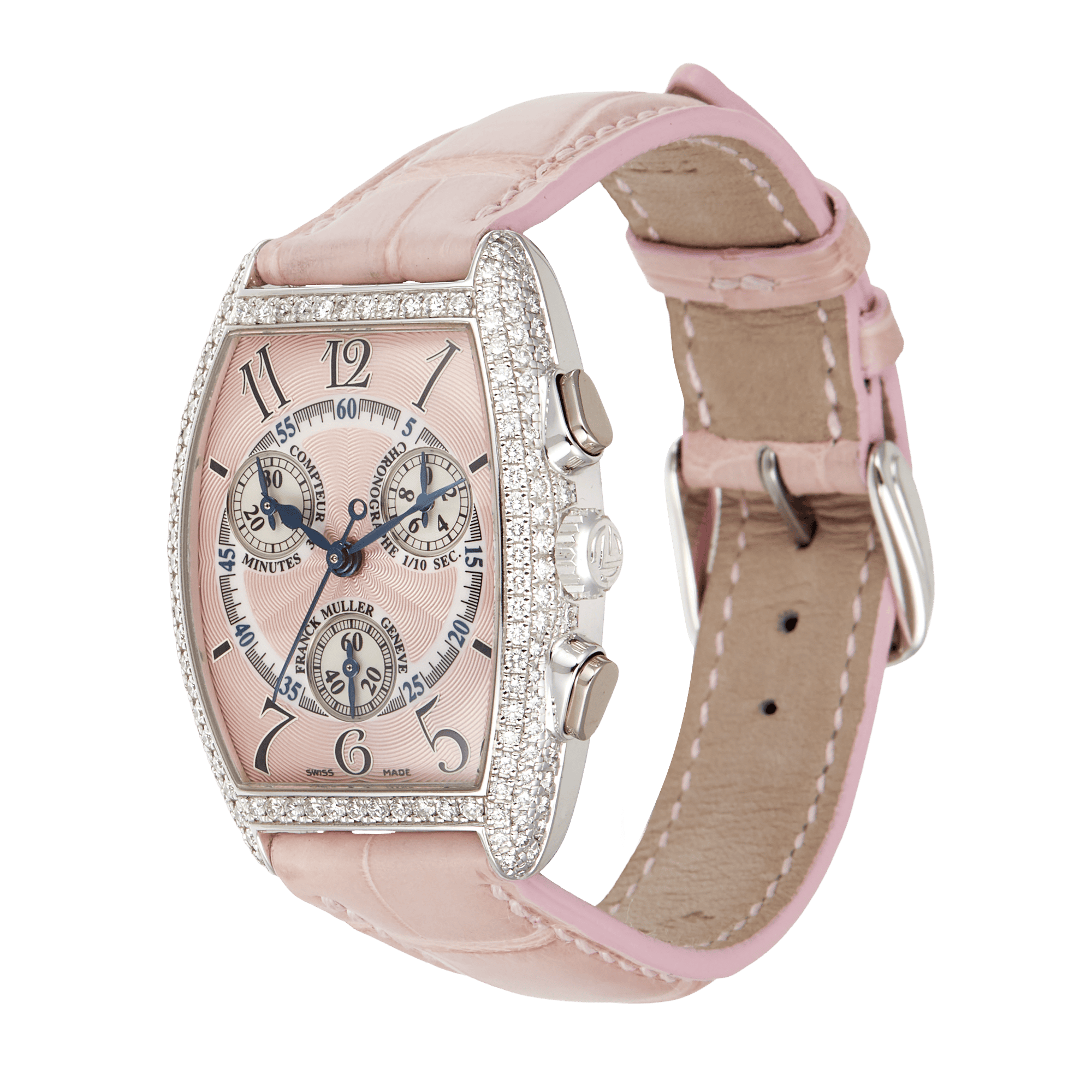 Cintree Curvex Chronograph Steel Diamond Pink Dial 39mm Product Image 2