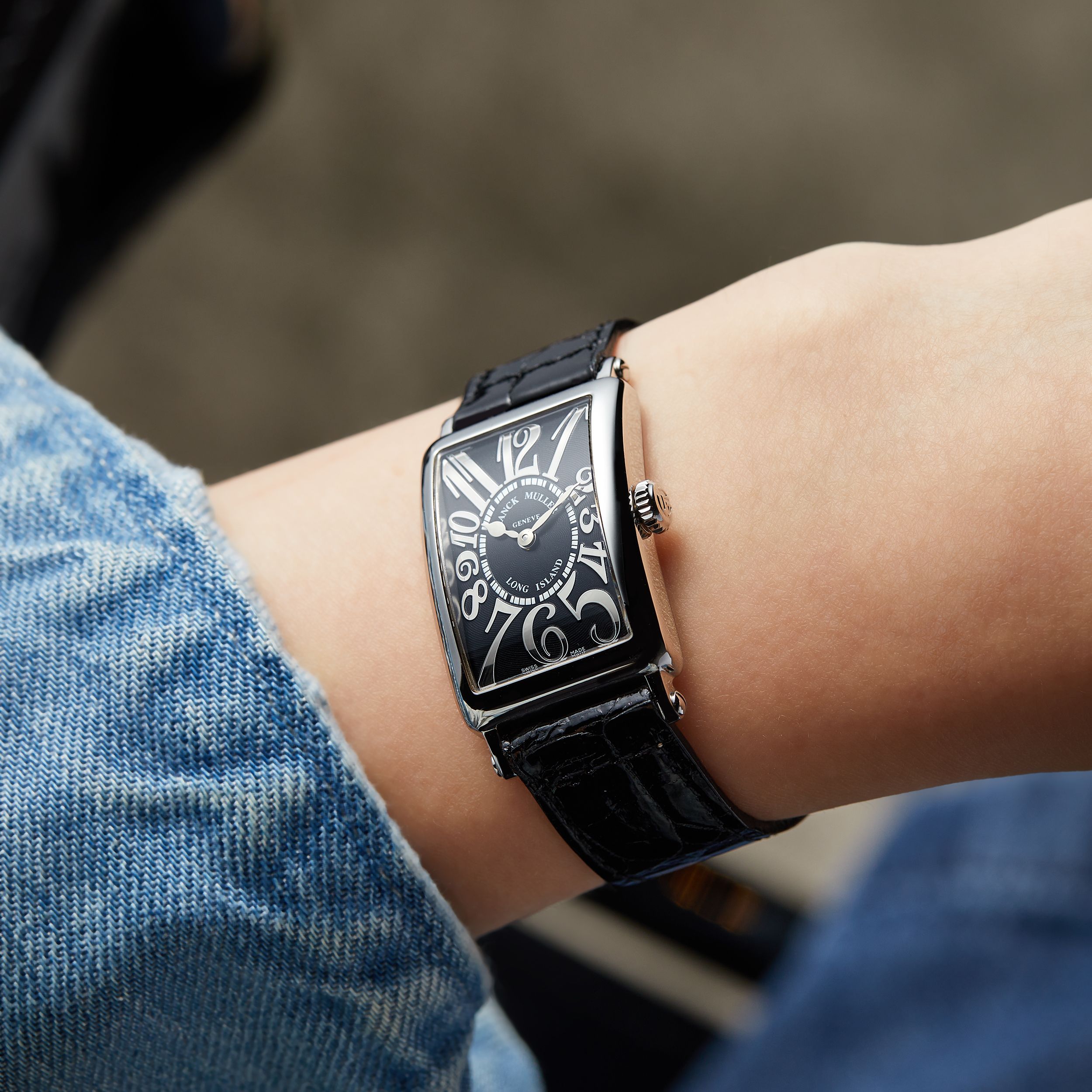 Franck Muller Long Island Stainless Steel Black Dial 902 QZ REL