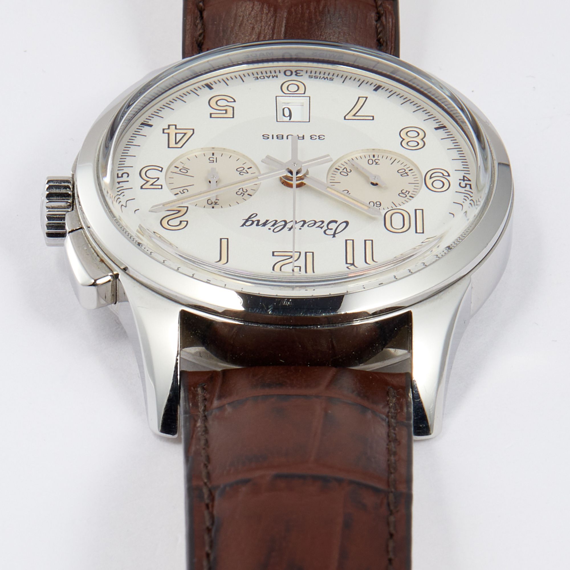 Transocean Chronograph 1915 Steel White Dial 43mm Product Image 9
