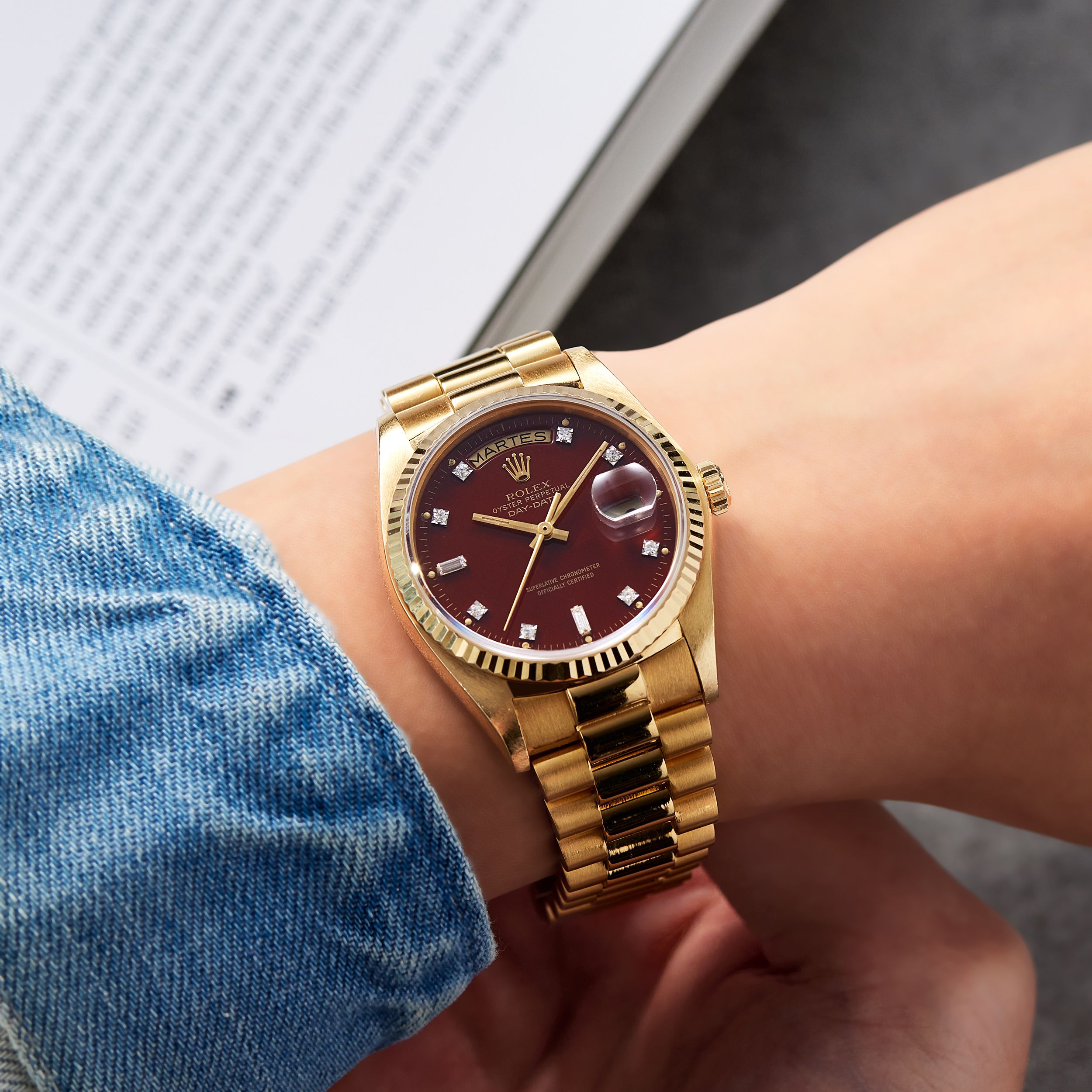 Day-Date Yellow Gold Diamond Stella Dial 36mm Product Image 20