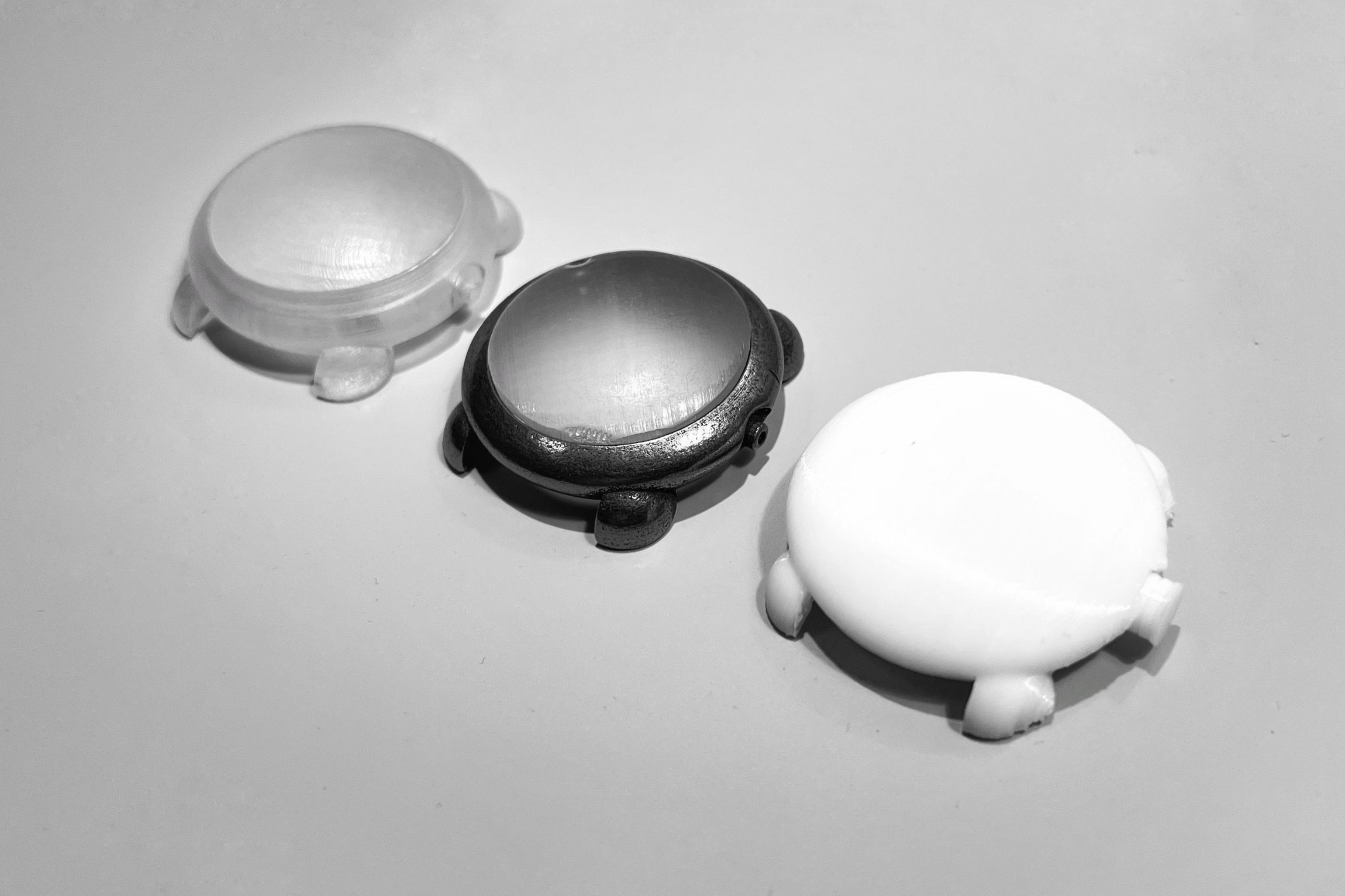 Process image featuring the 3D prints in plastic and brass Photo: Rick Cosgrove