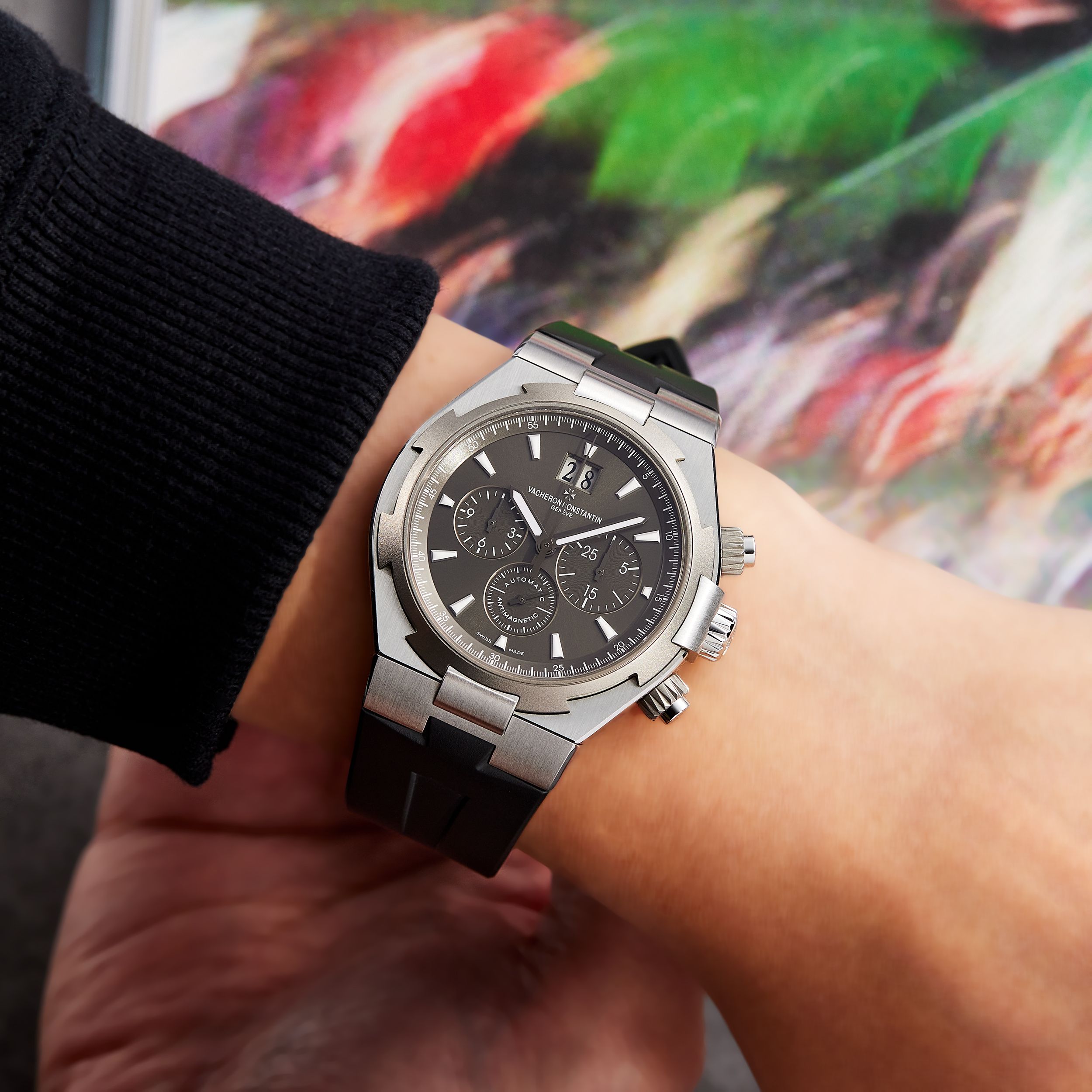 Overseas Chronograph Steel Grey Dial 42mm Product Image