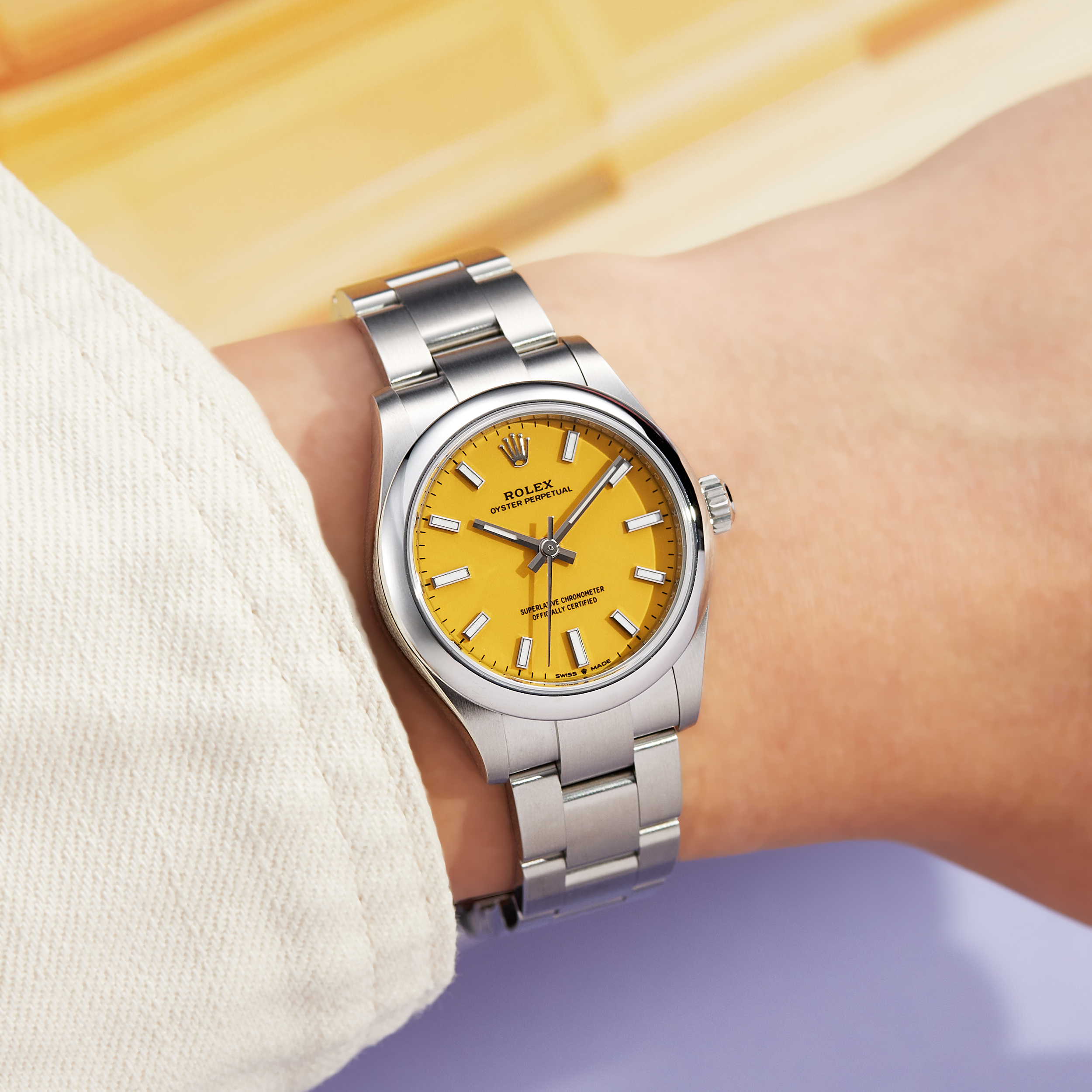 Oyster Perpetual Steel Yellow Dial 31mm Product Image
