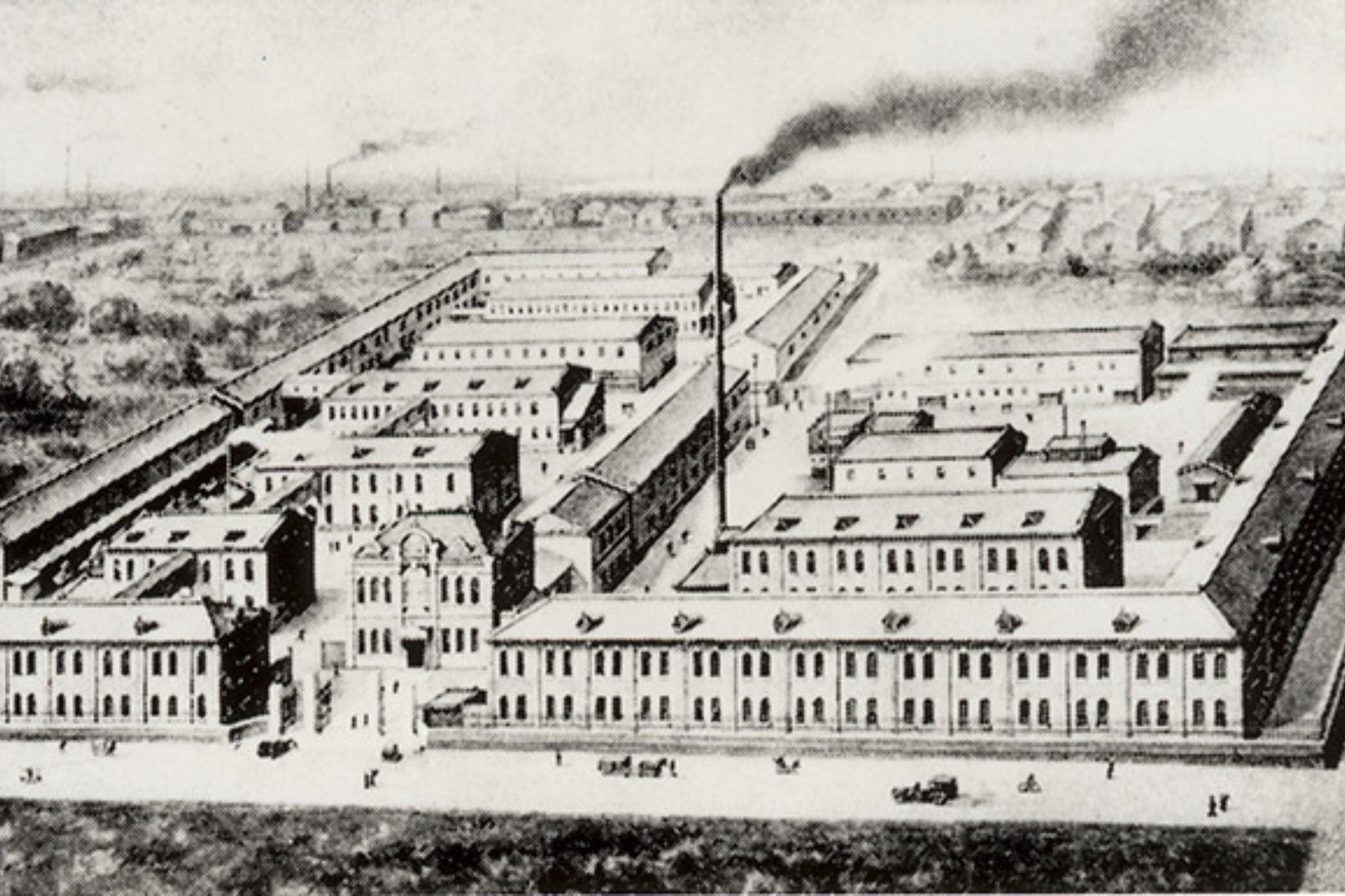 Panoramic view of the Seikosha Clock Factory in 1920 Photo: Seiko