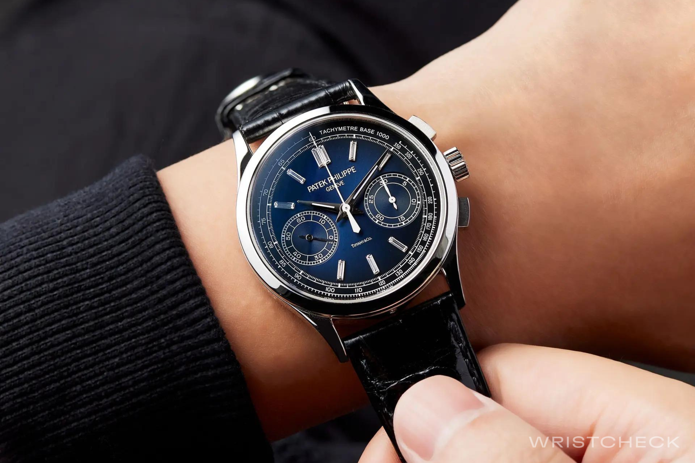 Patek Philippe Complications Chronograph Platinum Blue Dial "Tiffany & Co."