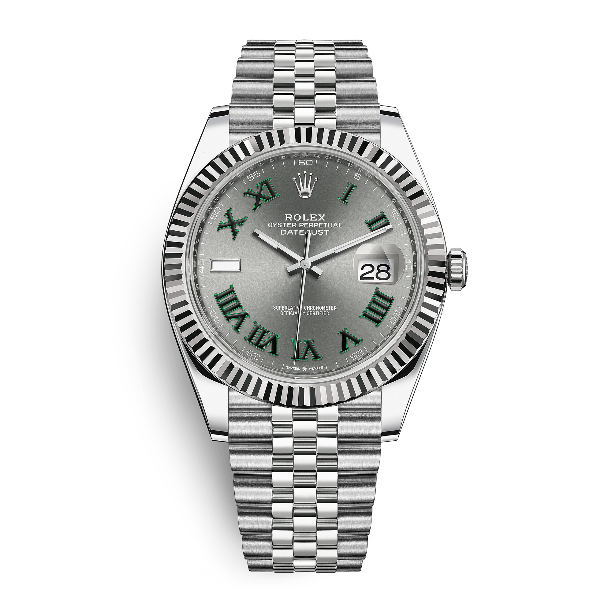 Datejust "Wimbledon" Steel Jubilee Grey Dial 41mm Product Image