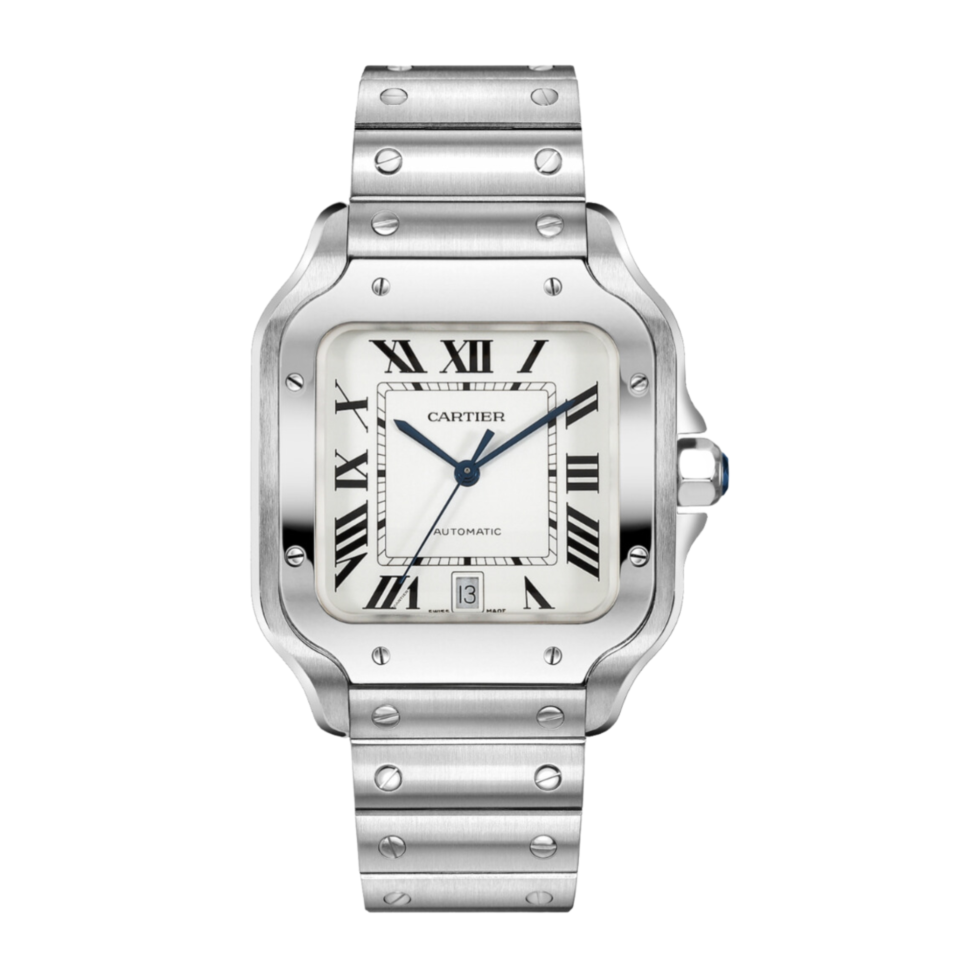 Santos de Cartier Steel Silver Dial 39mm Product Image