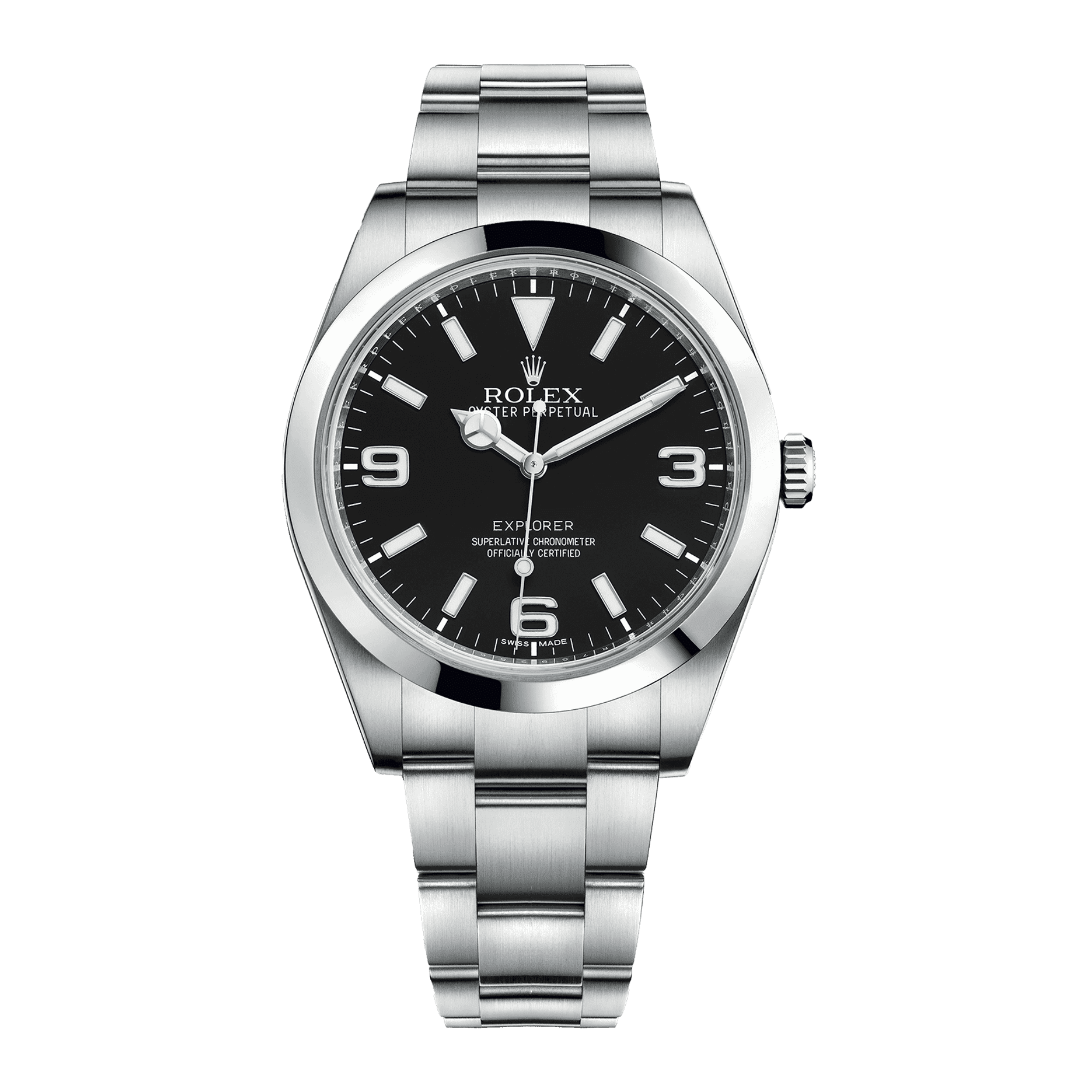Explorer Steel Black Dial 39mm Product Image