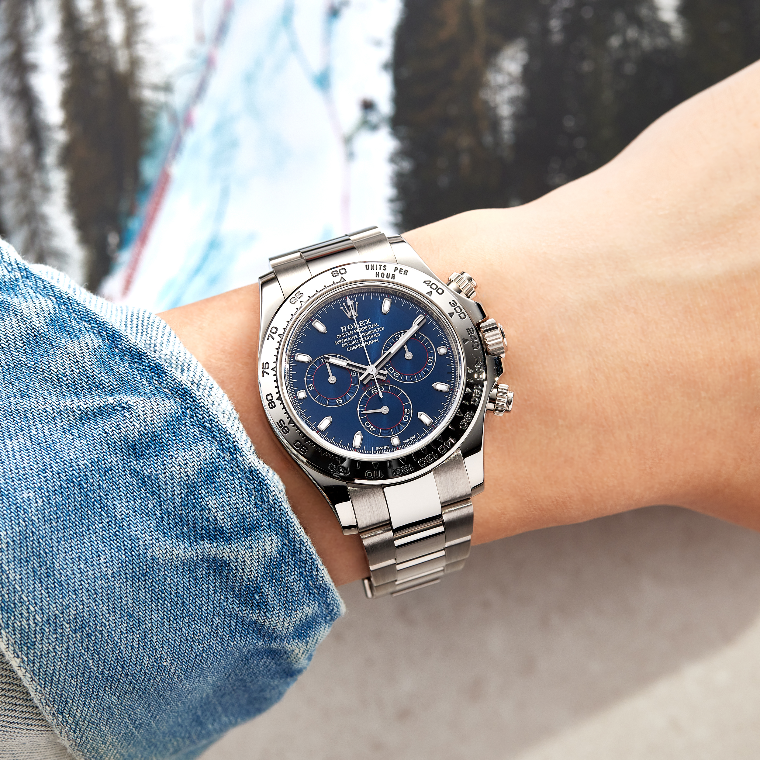 Daytona White Gold Blue Dial 40mm Product Image 1