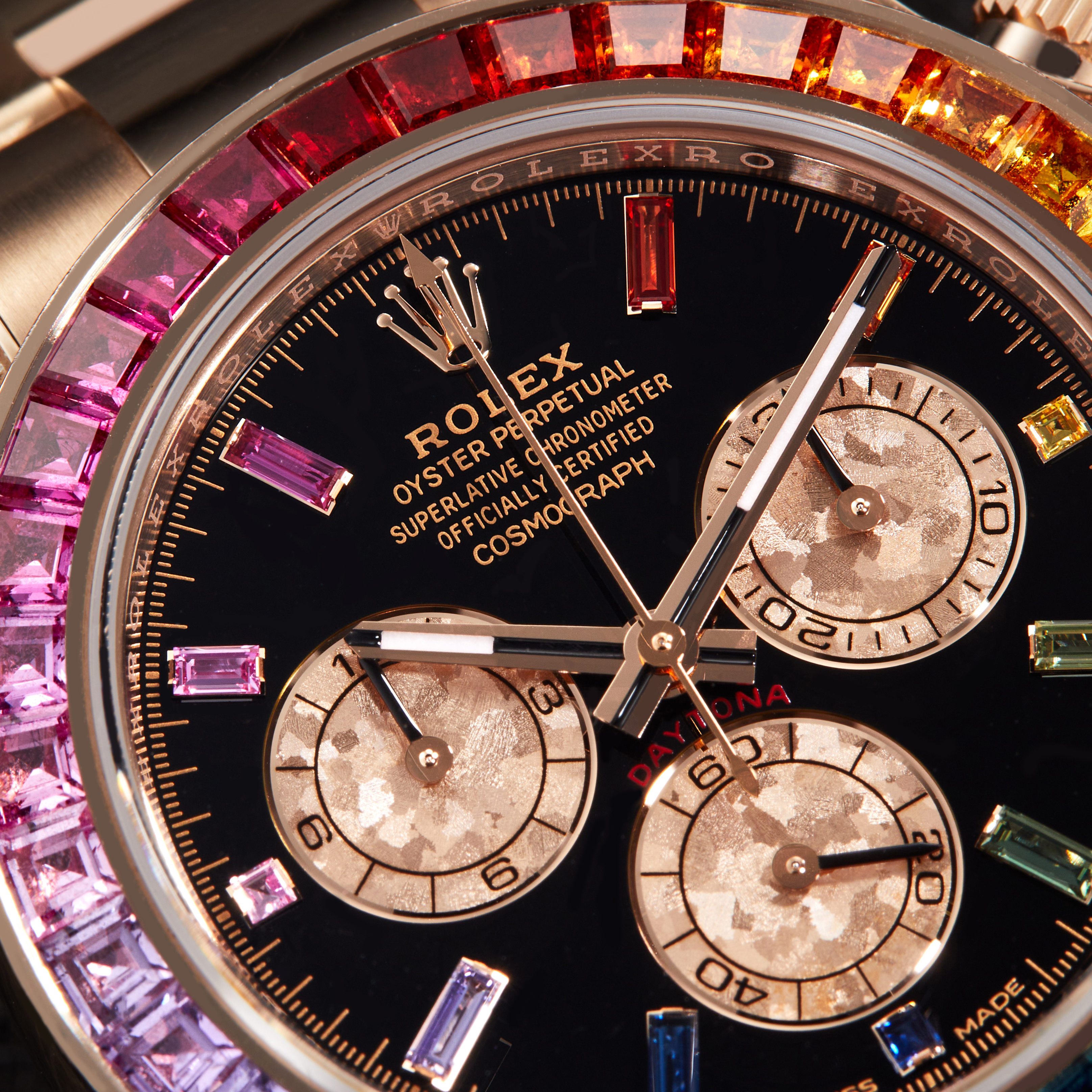 Daytona Rose Gold Rainbow Black Dial 40mm Product Image 14