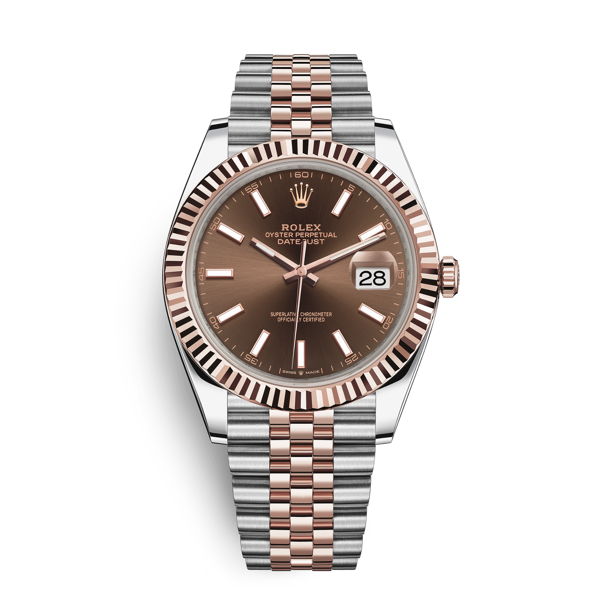 Datejust Rose Gold & Steel Jubilee Brown Dial 41mm Product Image