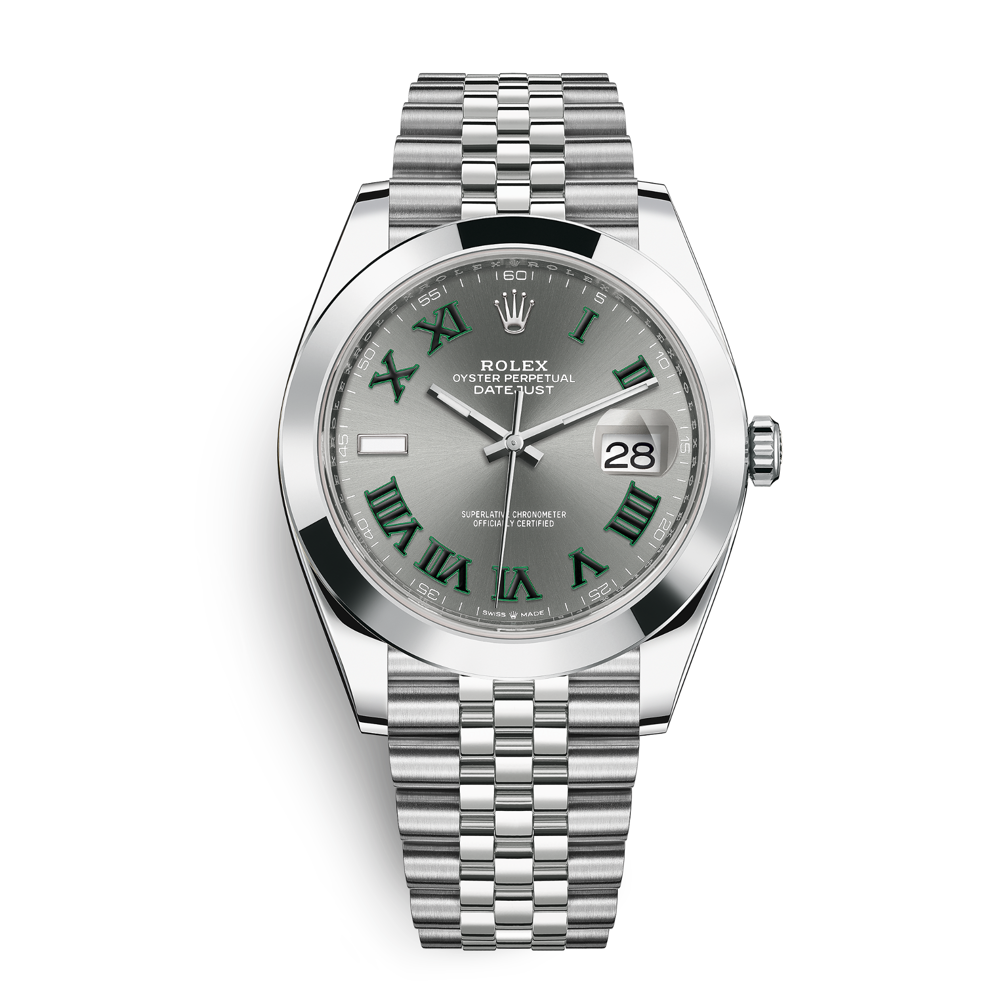 Datejust "Wimbledon" Steel Jubilee Grey Dial 41mm Product Image