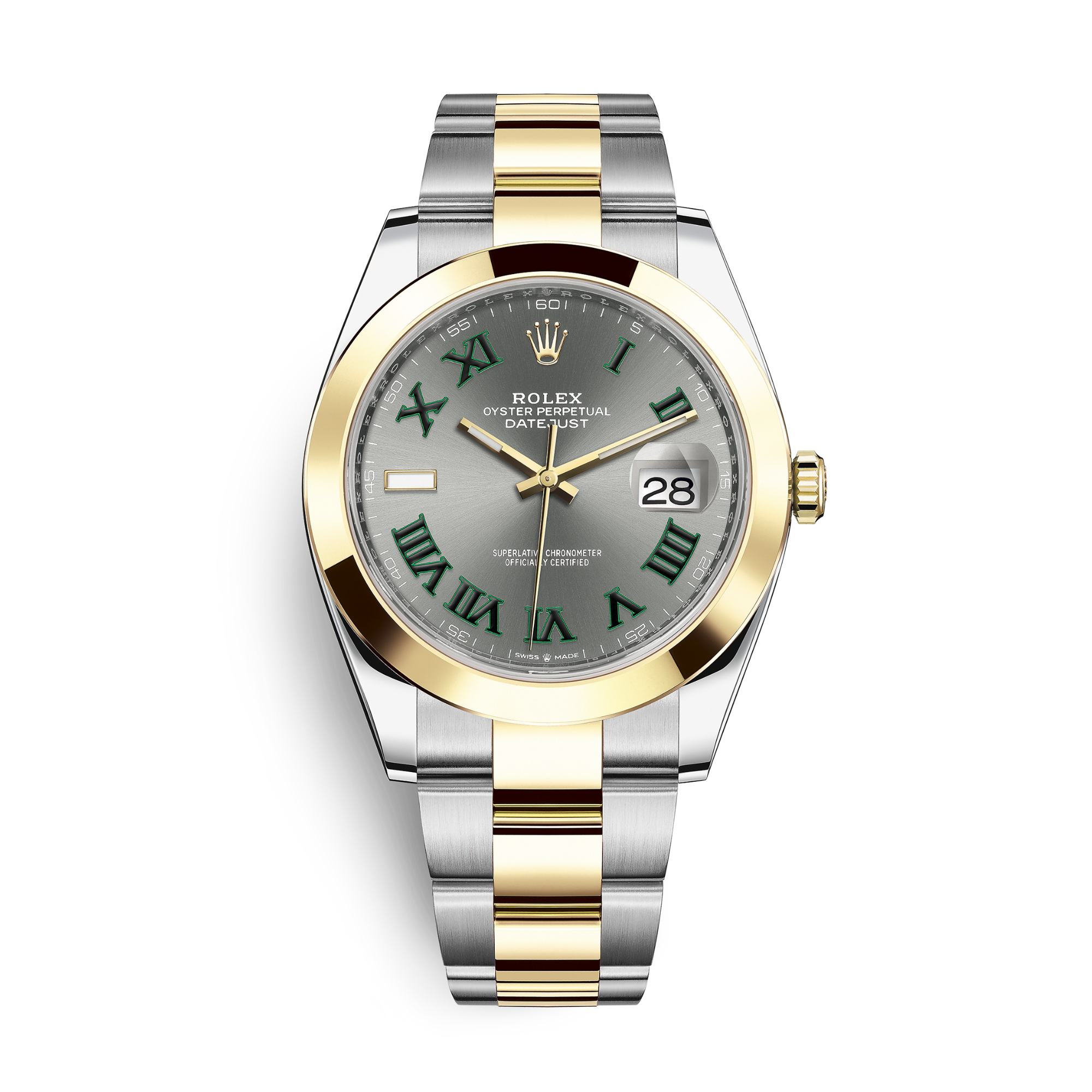 Datejust 41 "Wimbledon" Yellow Gold & Stainless Steel Grey Dial Product Image