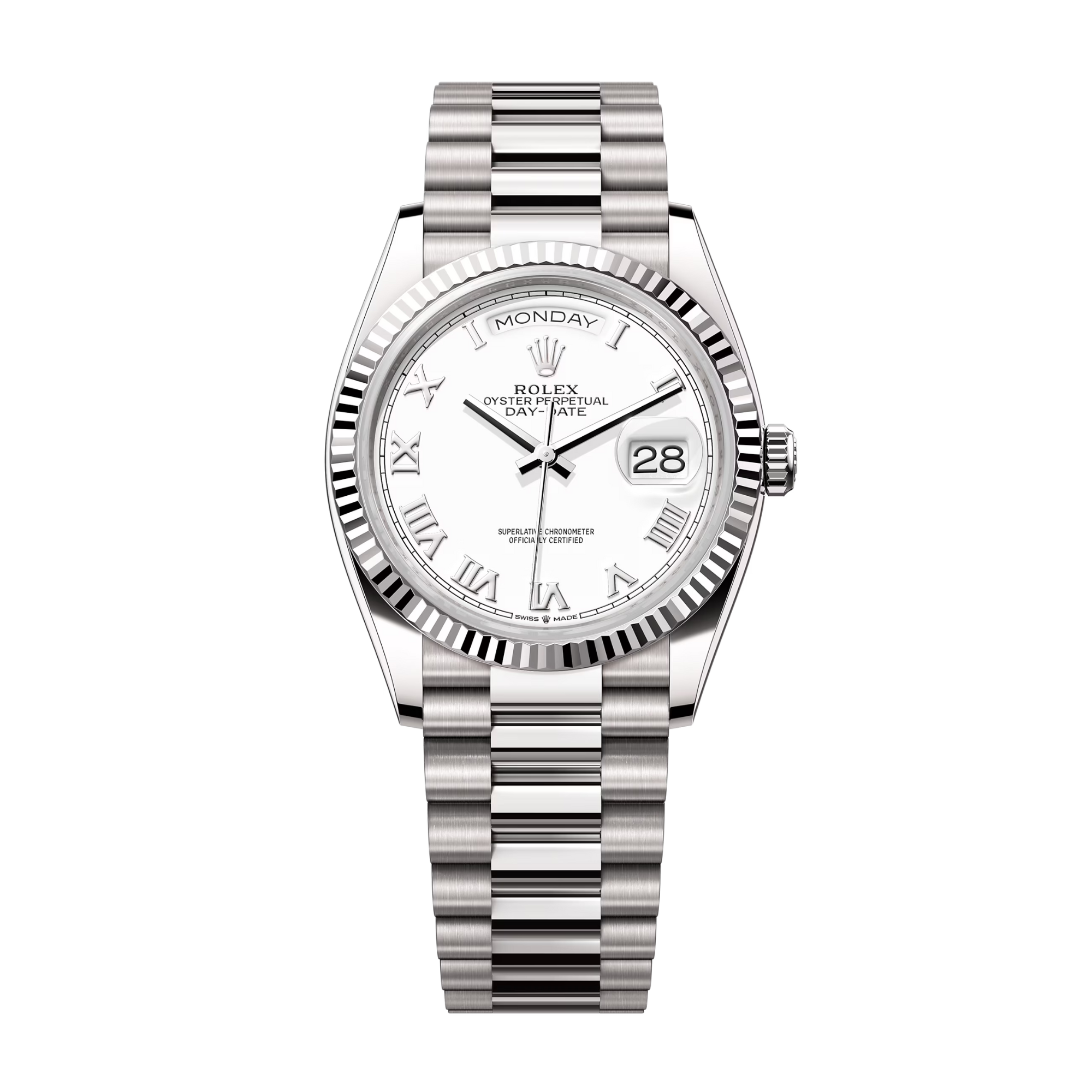 れい Rolex Day-Date 228396TBR 40MM Silver Mother Of Pearl Factory