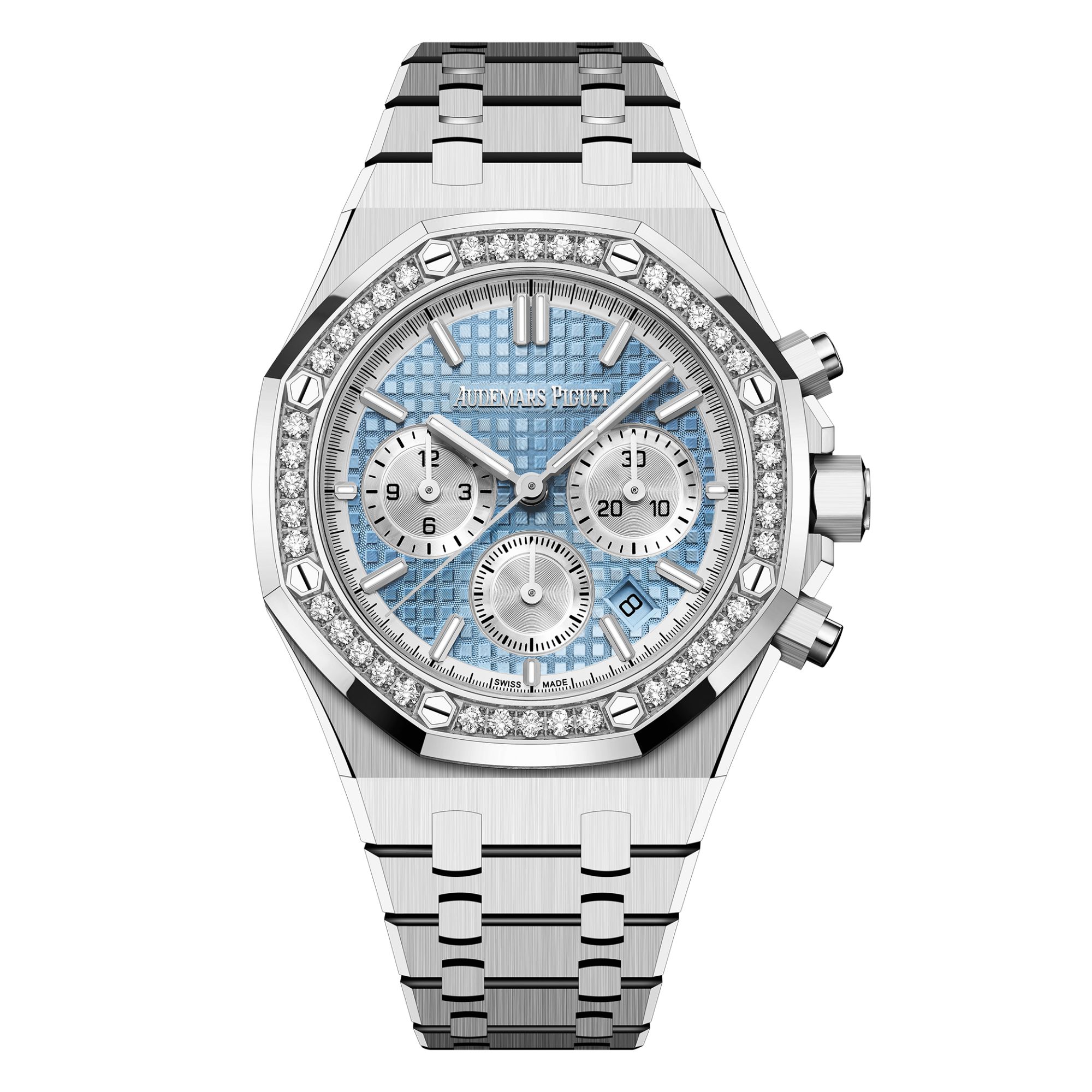 Royal Oak Chronograph Steel Diamond Ice Blue Dial 38mm Product Image