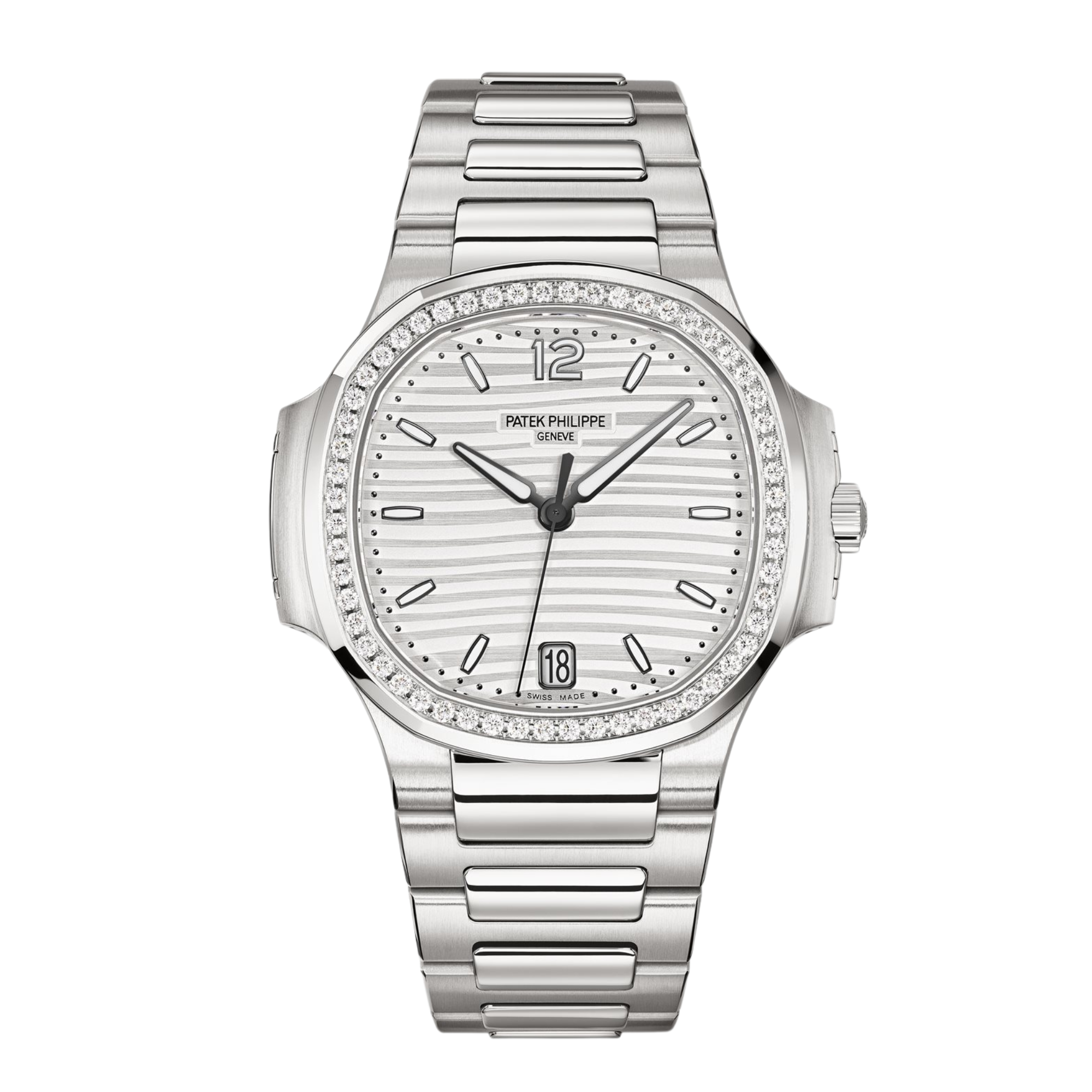 Nautilus Ladies Automatic Stainless Steel Diamond White Dial Product Image