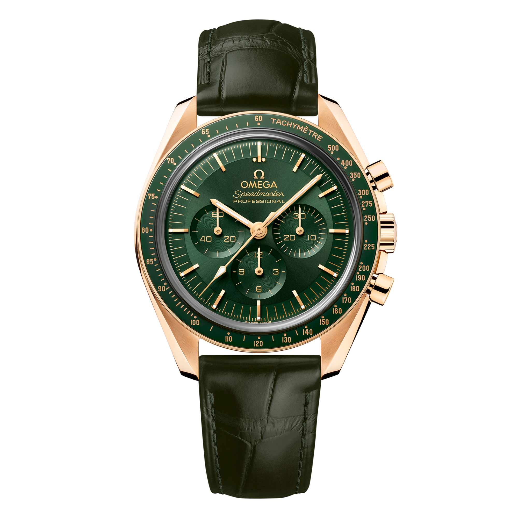 Speedmaster Professional Moonwatch Yellow Gold Green Dial 42mm Product Image