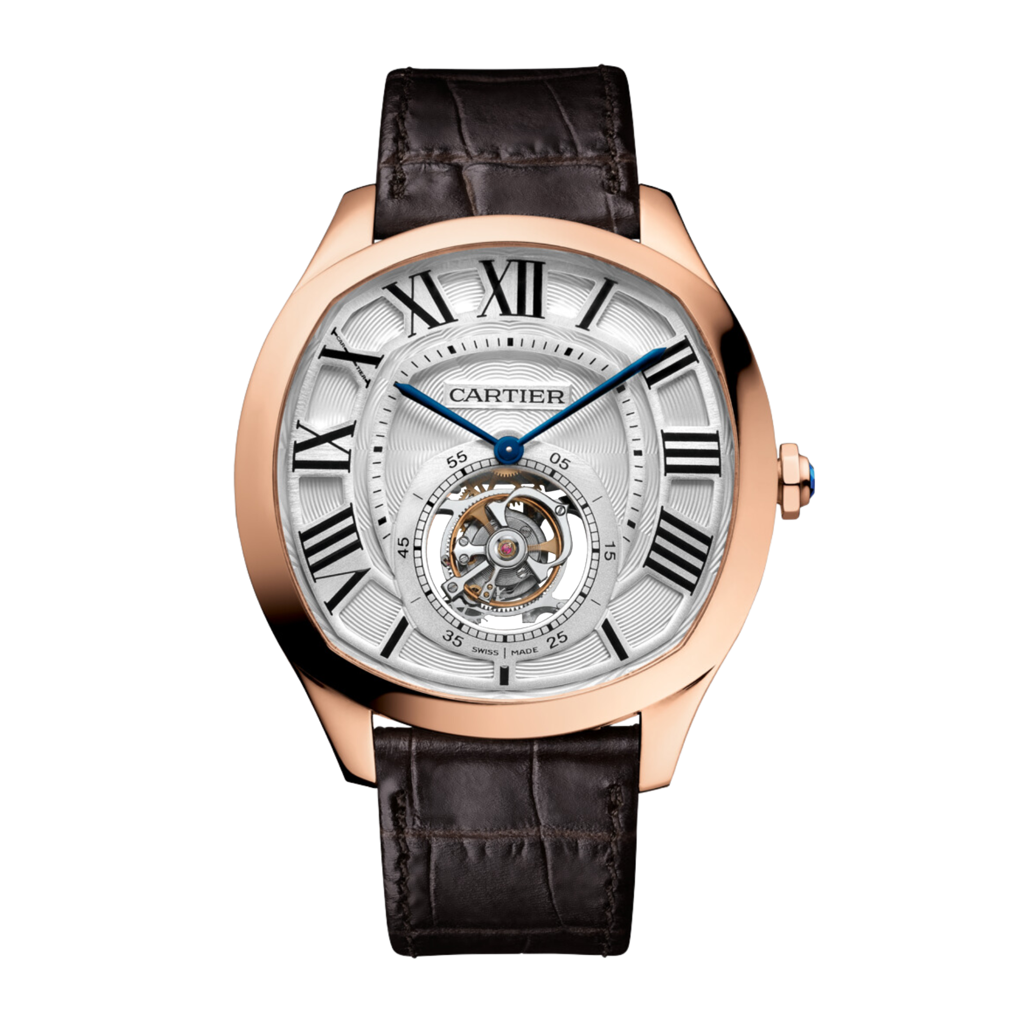 Drive de Cartier Flying Tourbillon Rose Gold Silver Dial 41mm Product Image