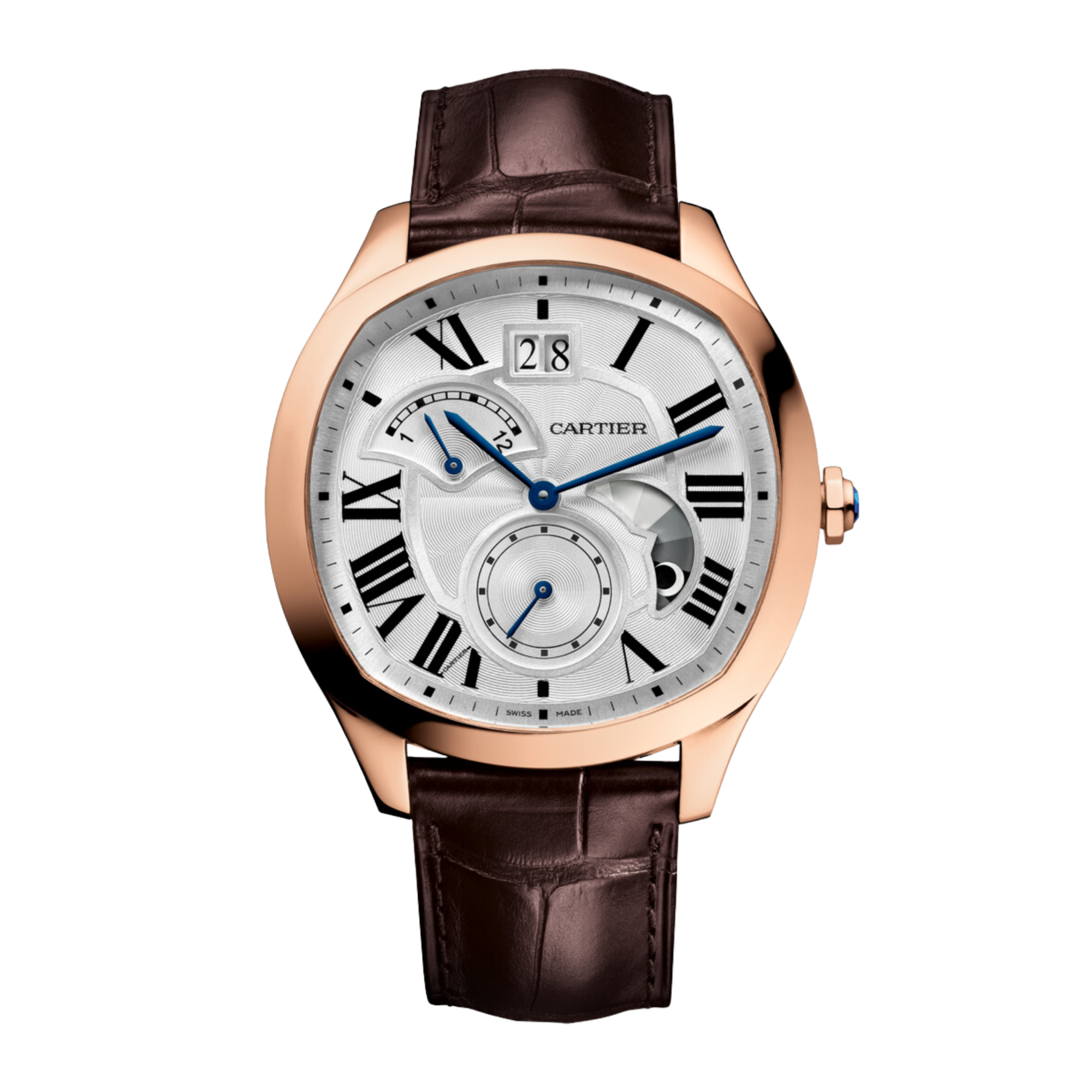 Drive de Cartier Second Time Zone Rose Gold Silver Dial 41mm Product Image
