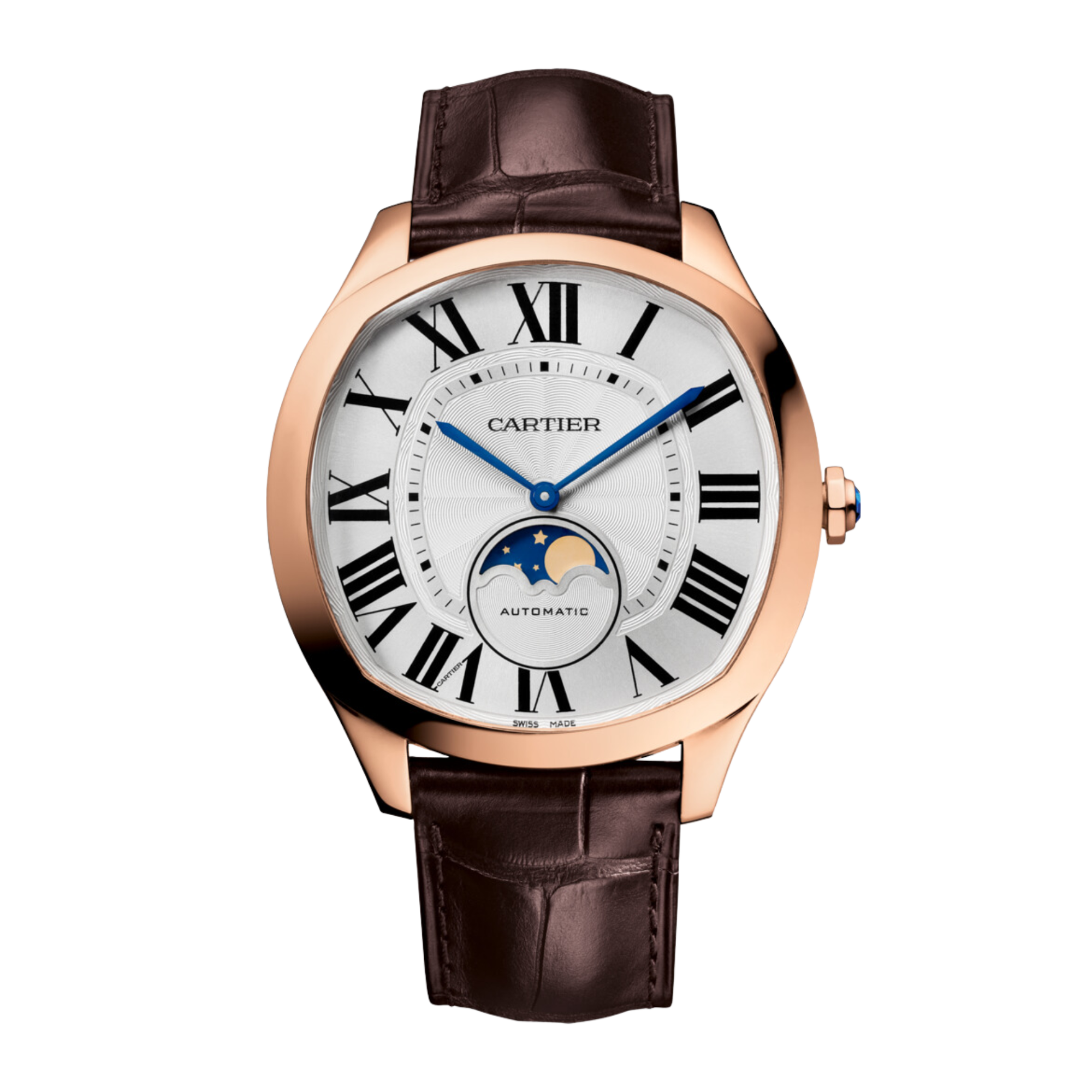 Drive de Cartier Moonphase Rose Gold Silver Dial 40mm Product Image
