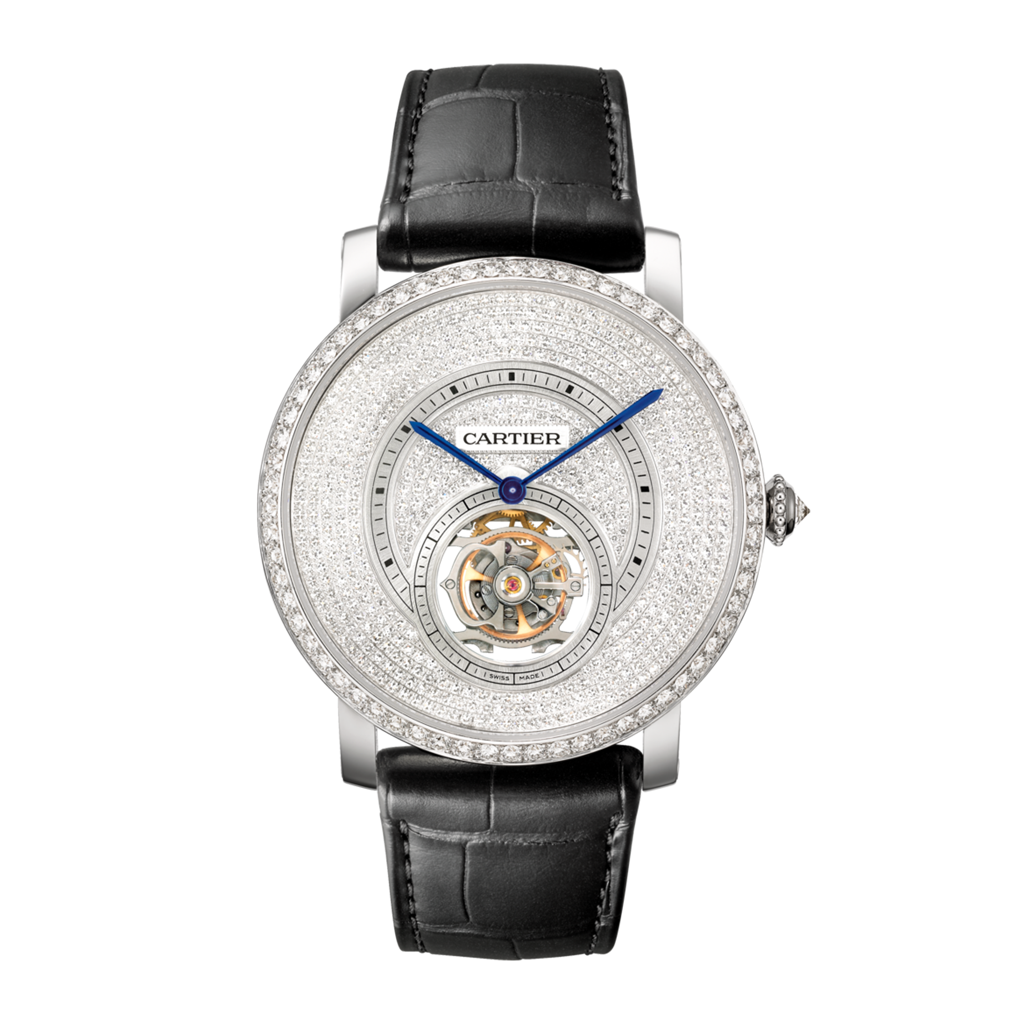 Rotonde de Cartier Flying Tourbillon White Gold Pave Dial 40mm Product Image