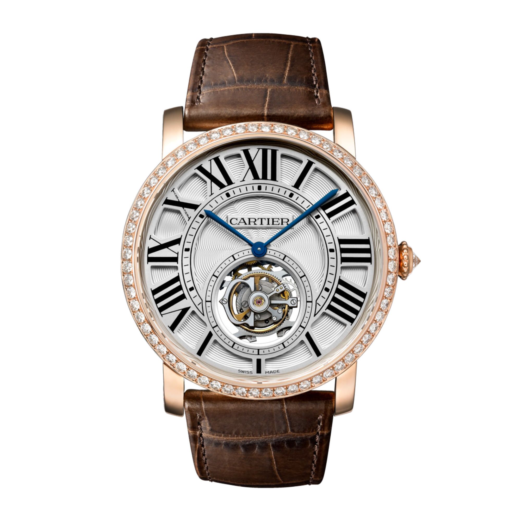 Rotonde de Cartier Flying Tourbillon Rose Gold Diamond Silver Dial 40mm Product Image