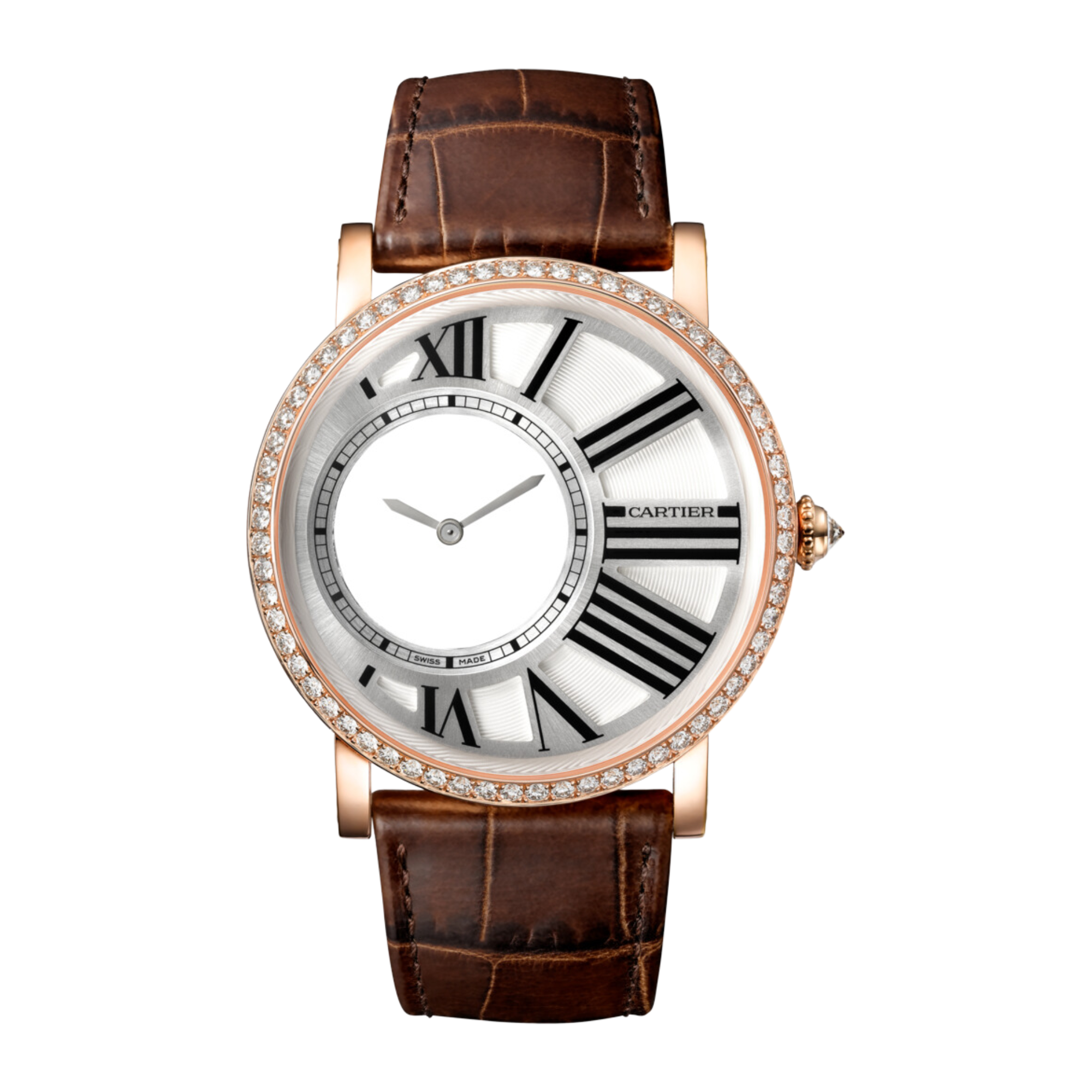 Rotonde de Cartier Mysterious Hour Rose Gold Silver Dial 42mm Product Image