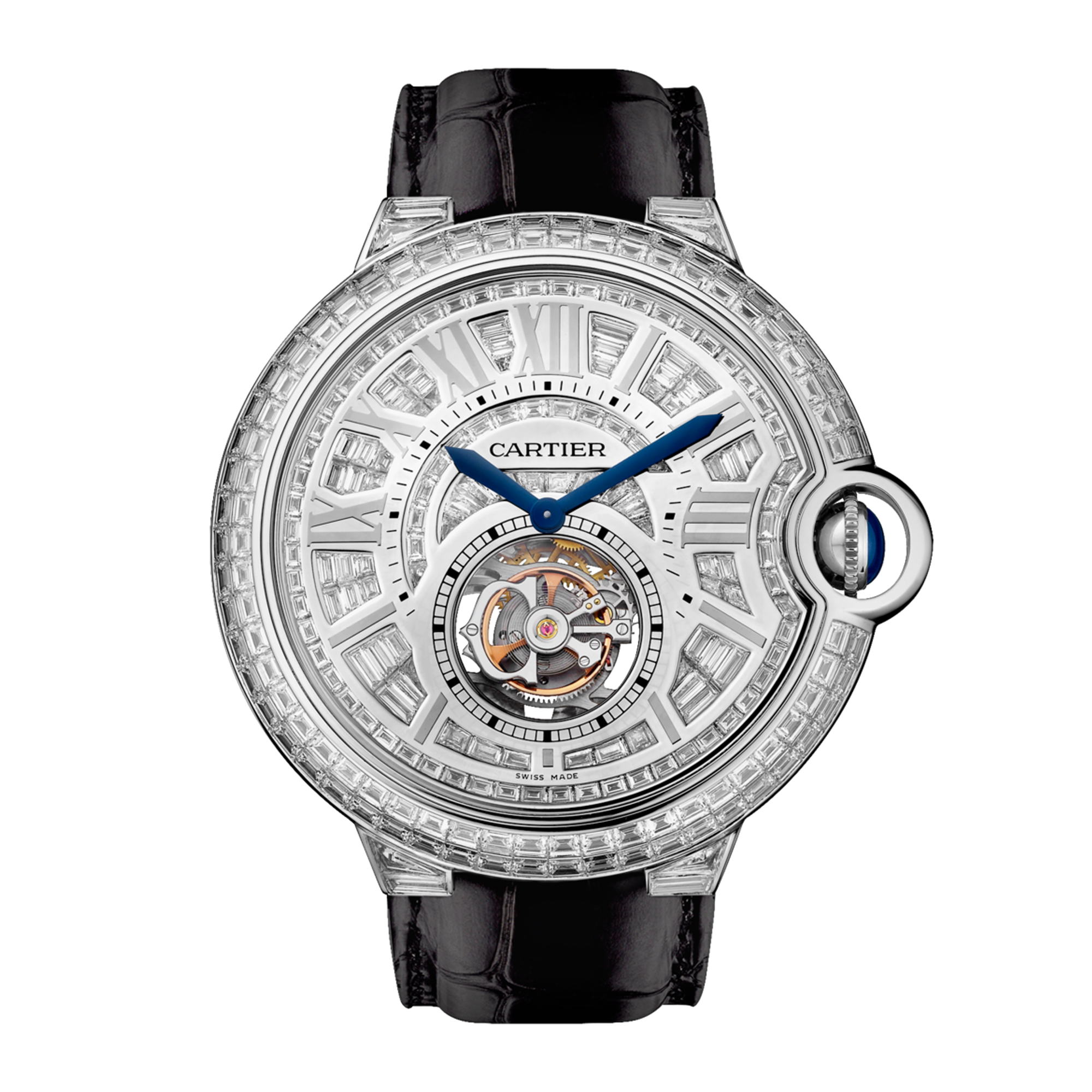 Ballon Bleu de Cartier Flying Tourbillon White Gold Diamond Pave Dial 46mm Product Image