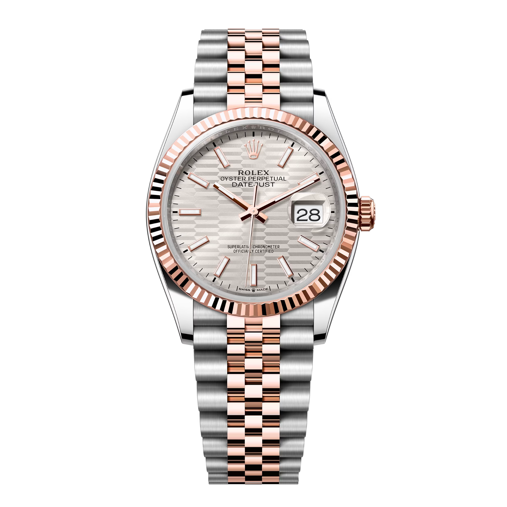 Datejust Rose Gold & Steel Jubilee Silver Dial 36mm Product Image