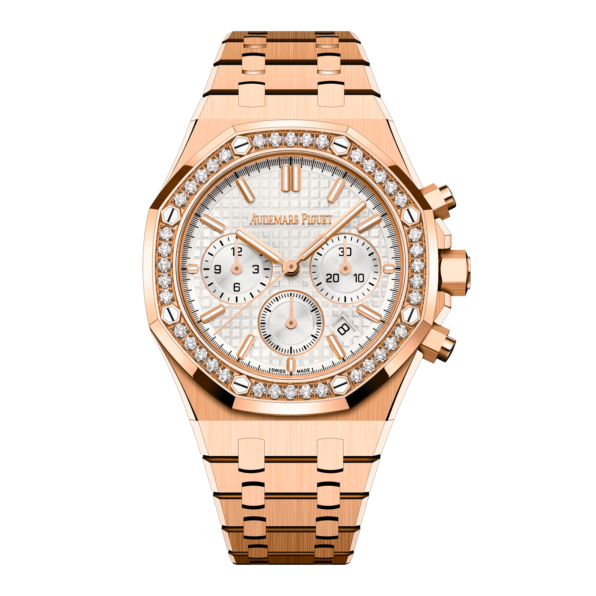 Royal Oak Chronograph Rose Gold Diamond Silver Dial 38mm Product Image