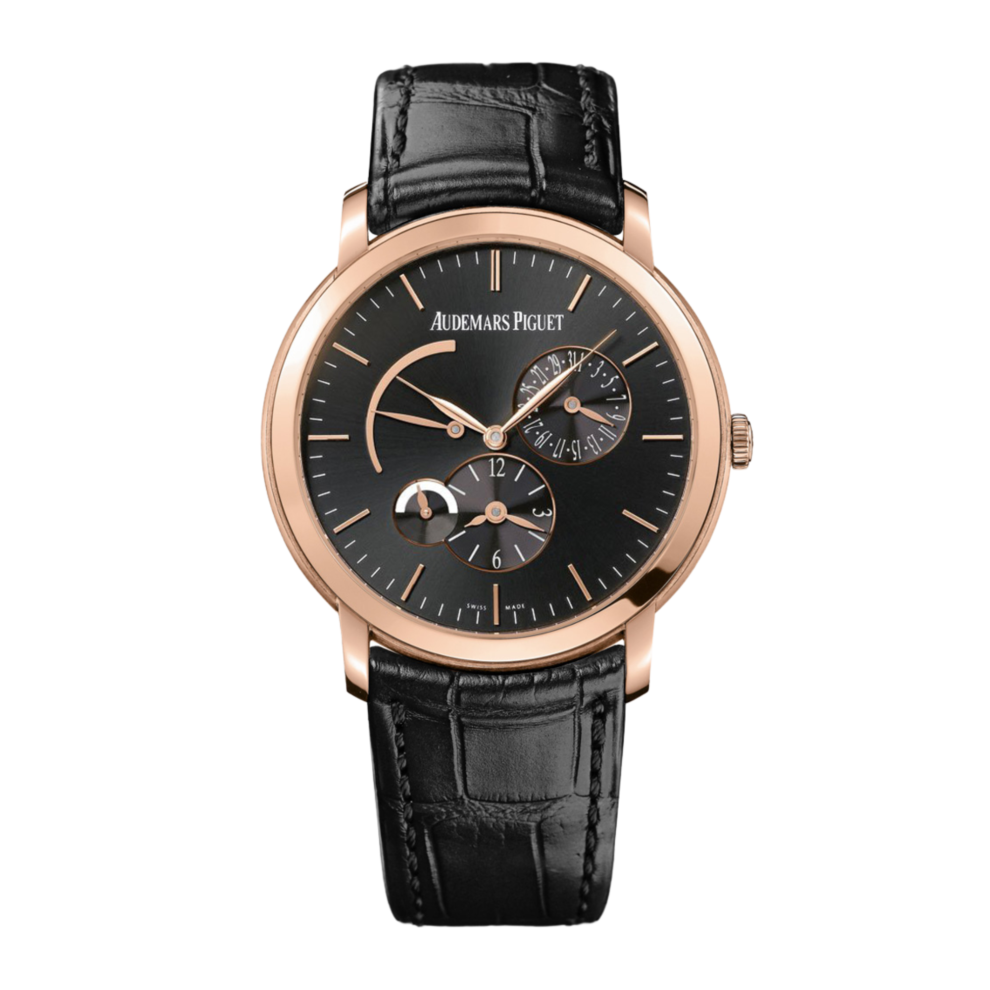 Jules Audemars Dual Time Rose Gold Black Dial 41mm Product Image