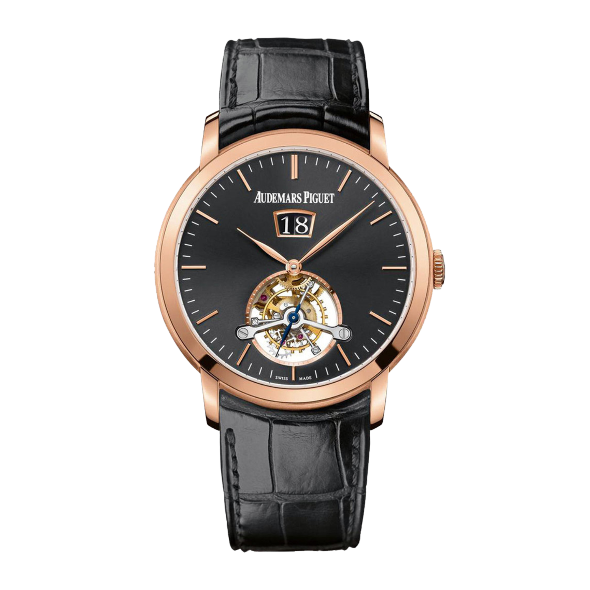 Jules Audemars Tourbillon Grande Date Rose Gold Black Dial 41mm Product Image