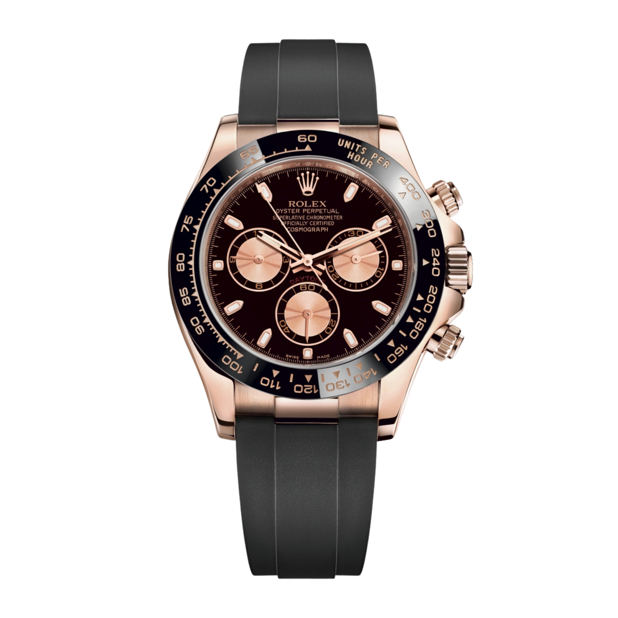 Daytona Rose Gold Oysterflex Black Dial 40mm Product Image