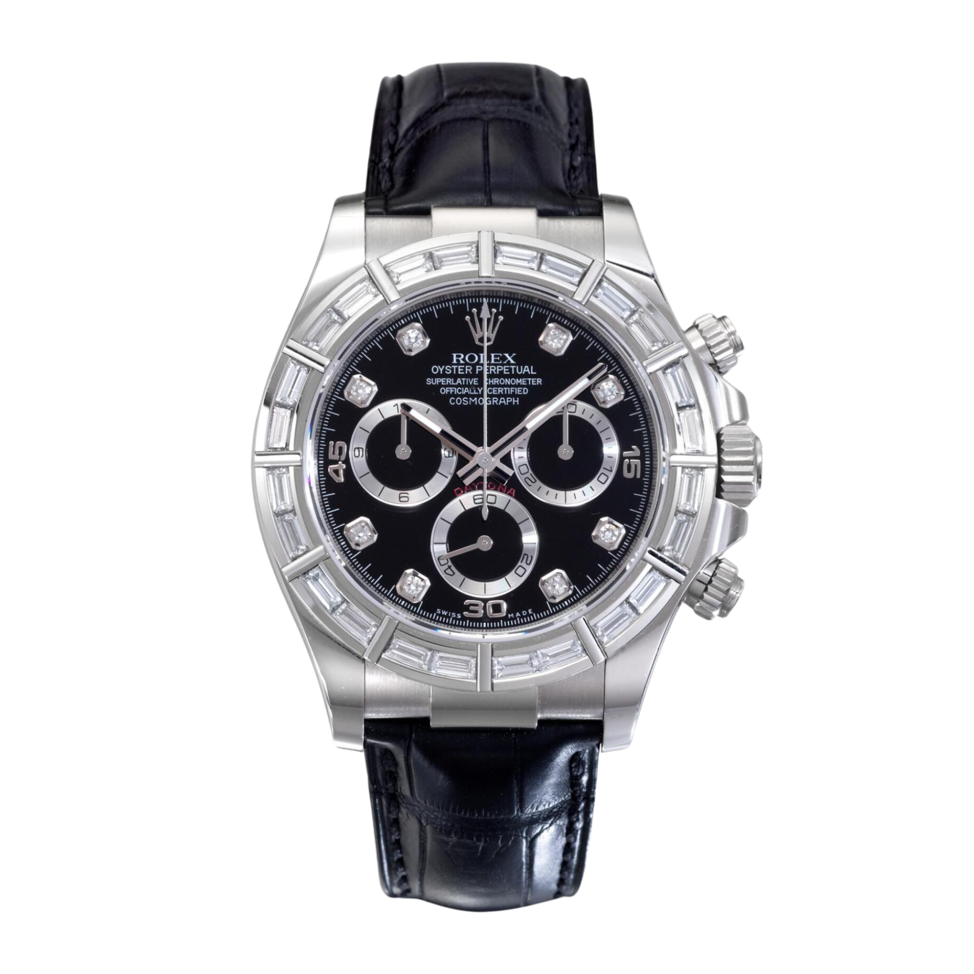 Daytona White Gold Diamond Black Dial 40mm Product Image